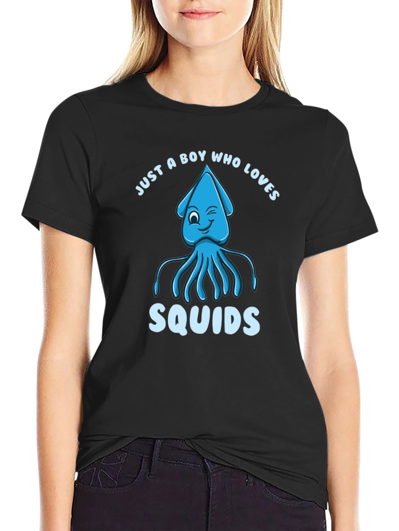 Boy Who Loves Squids Graphic T-Shirt