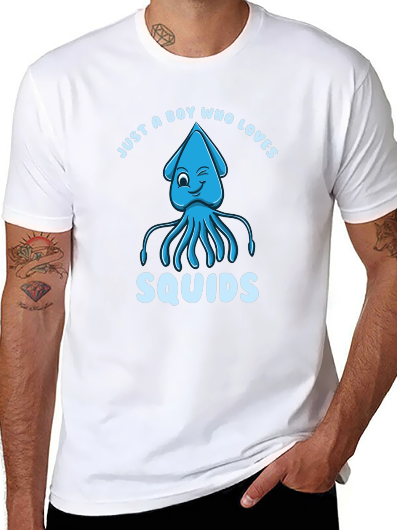 Boy Who Loves Squids Graphic T-Shirt