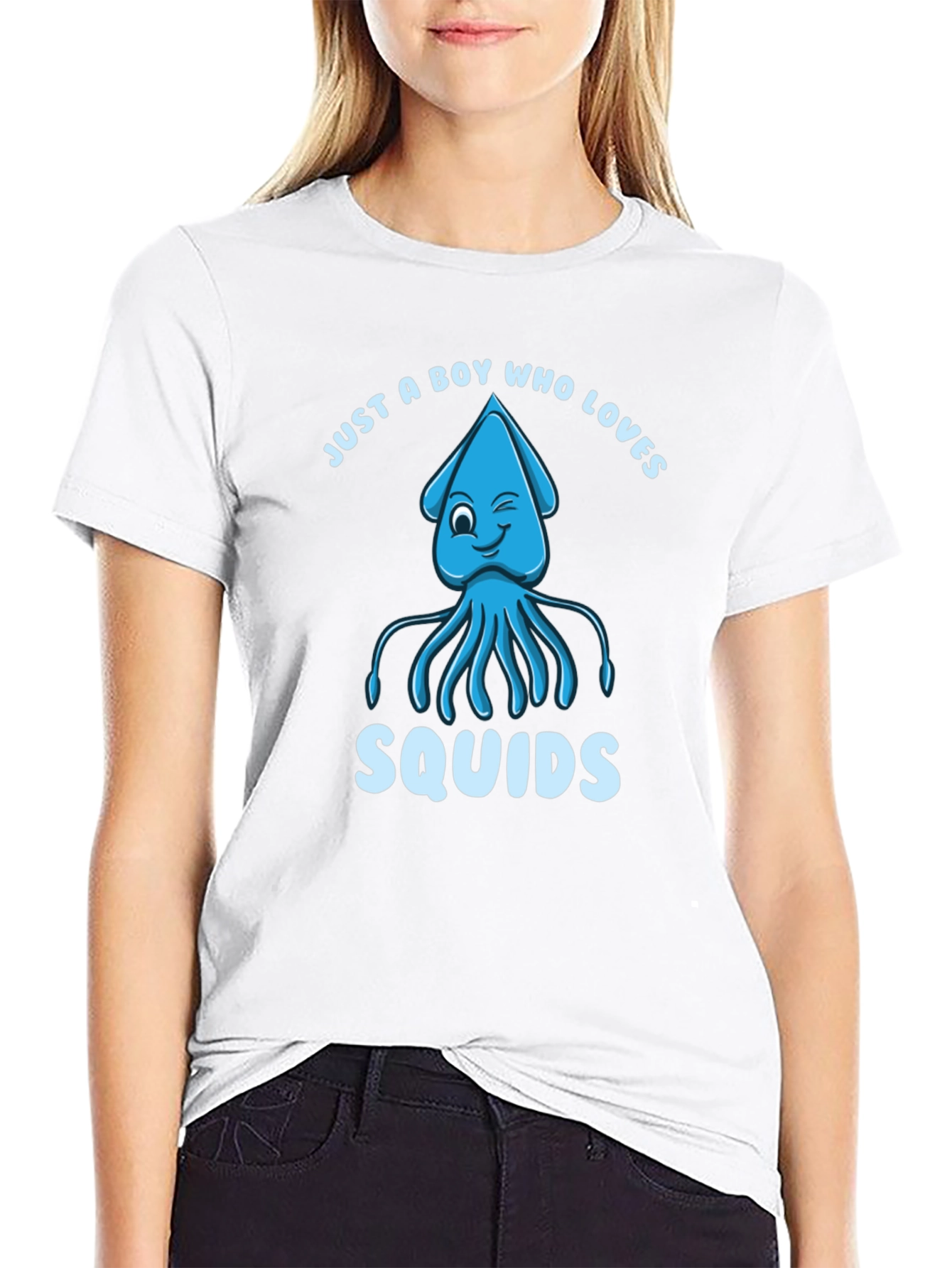 Boy Who Loves Squids Graphic T-Shirt
