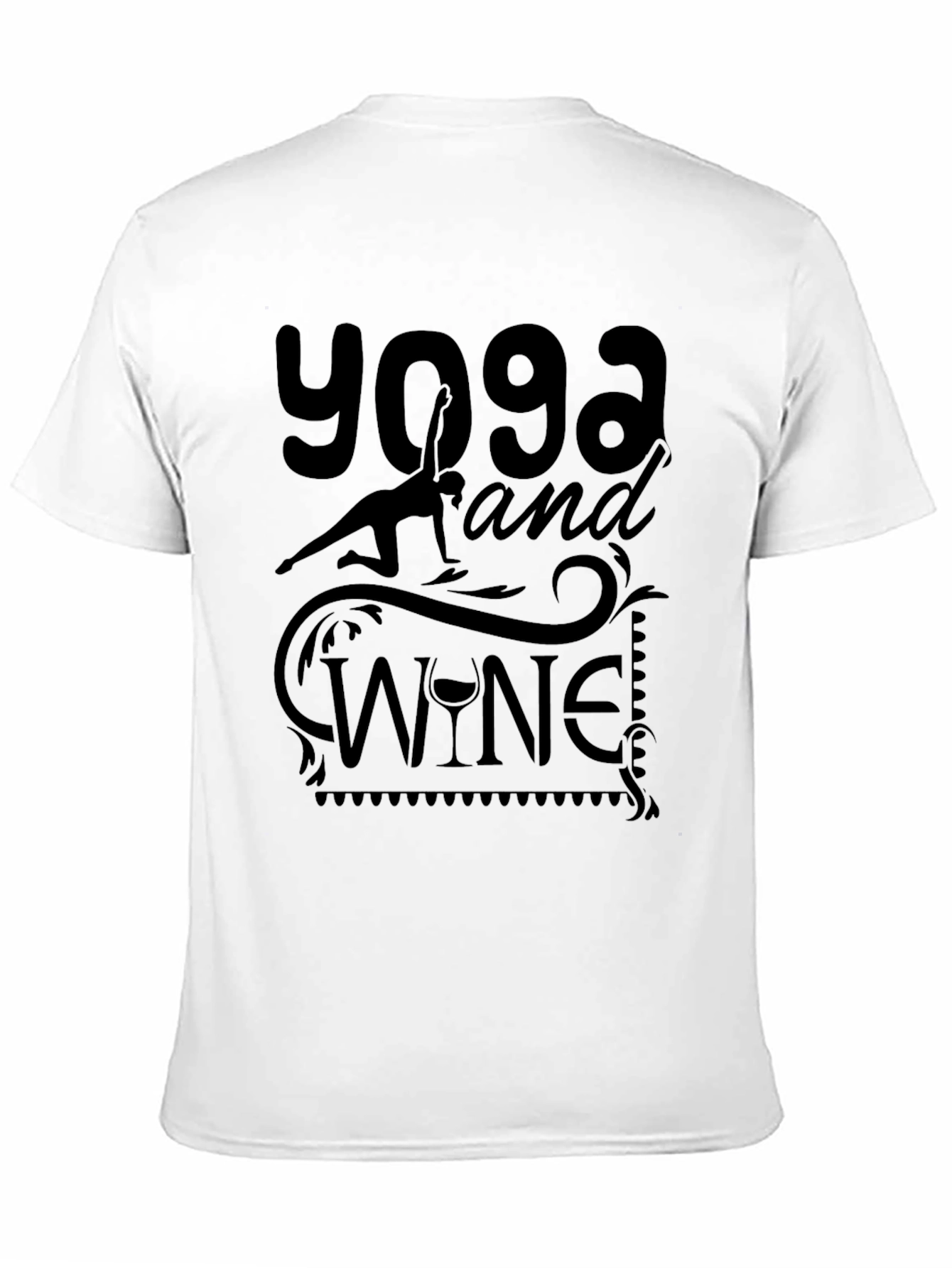 Yoga and Wine Graphic T-Shirt