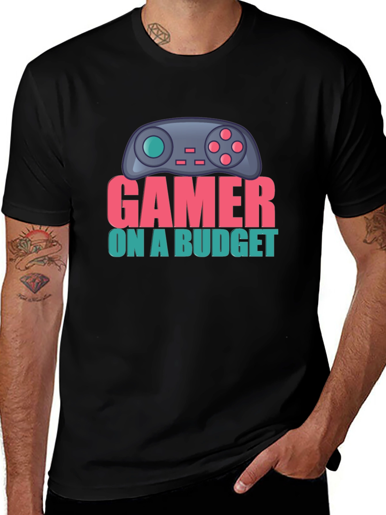 Gamer On A Budget T-Shirt - Black Cotton Tee