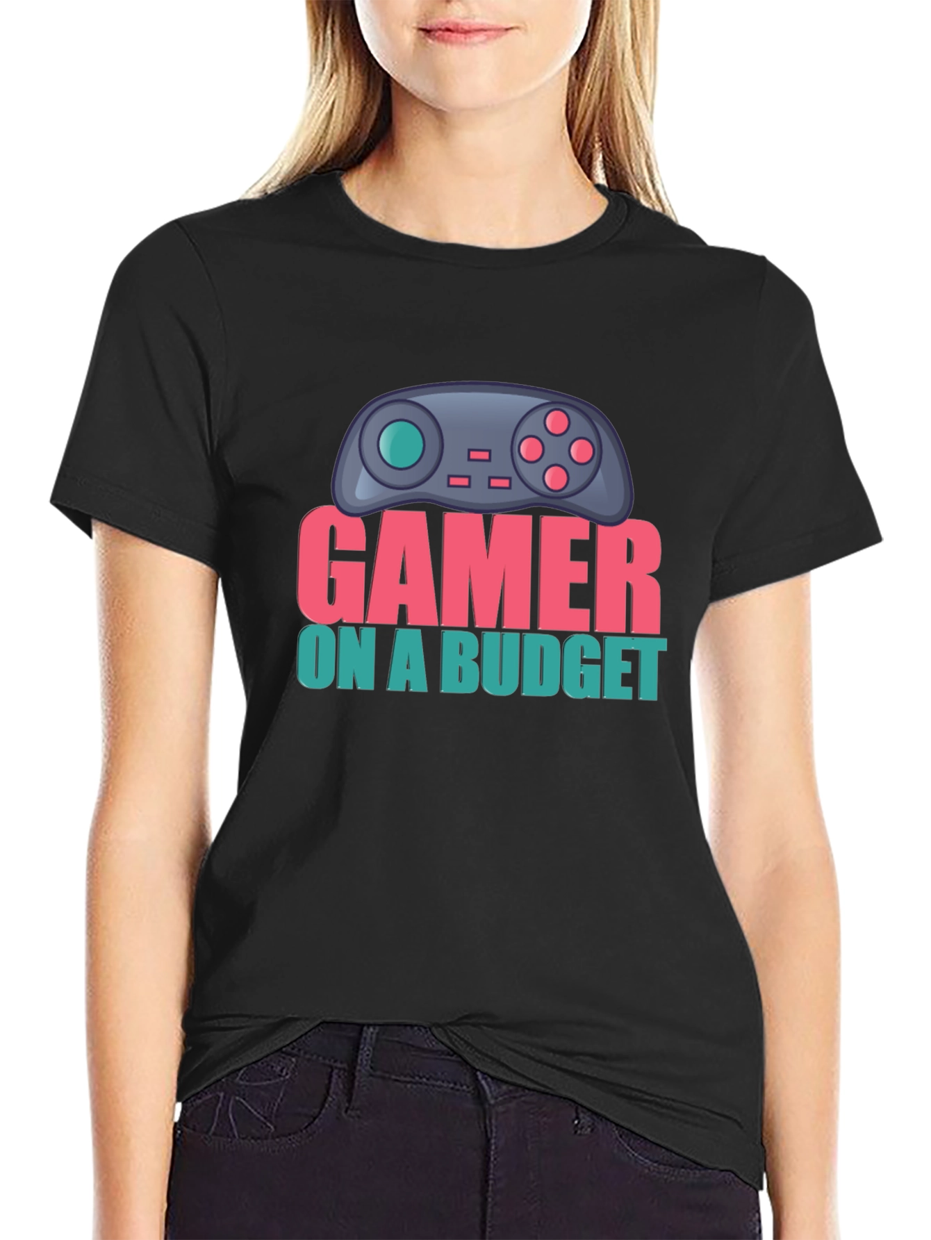 Gamer On A Budget T-Shirt - Black Cotton Tee