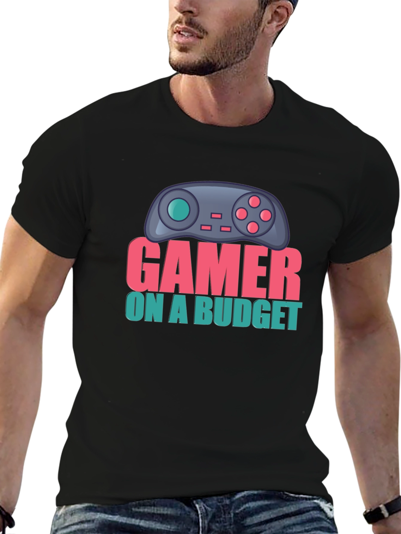 Gamer On A Budget T-Shirt - Black Cotton Tee