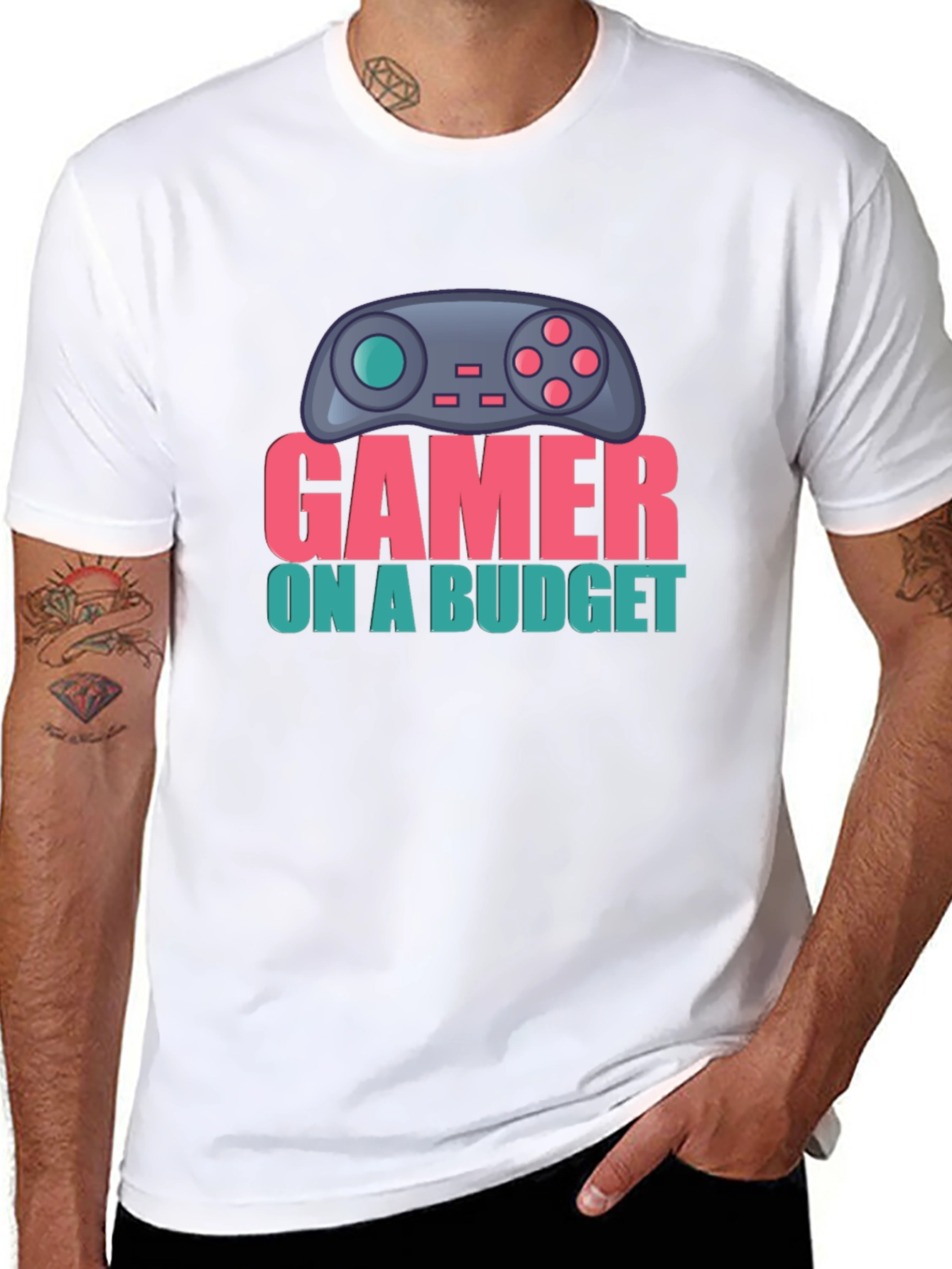 Gamer On A Budget T-Shirt - Black Cotton Tee