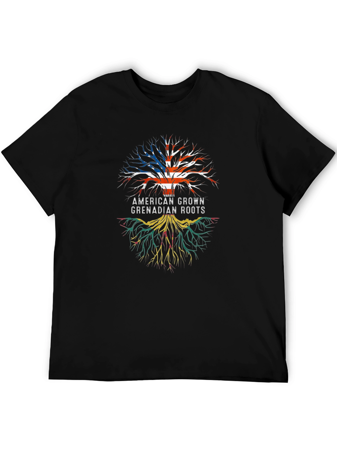 American Grown Grenadian Roots Tree T-Shirt