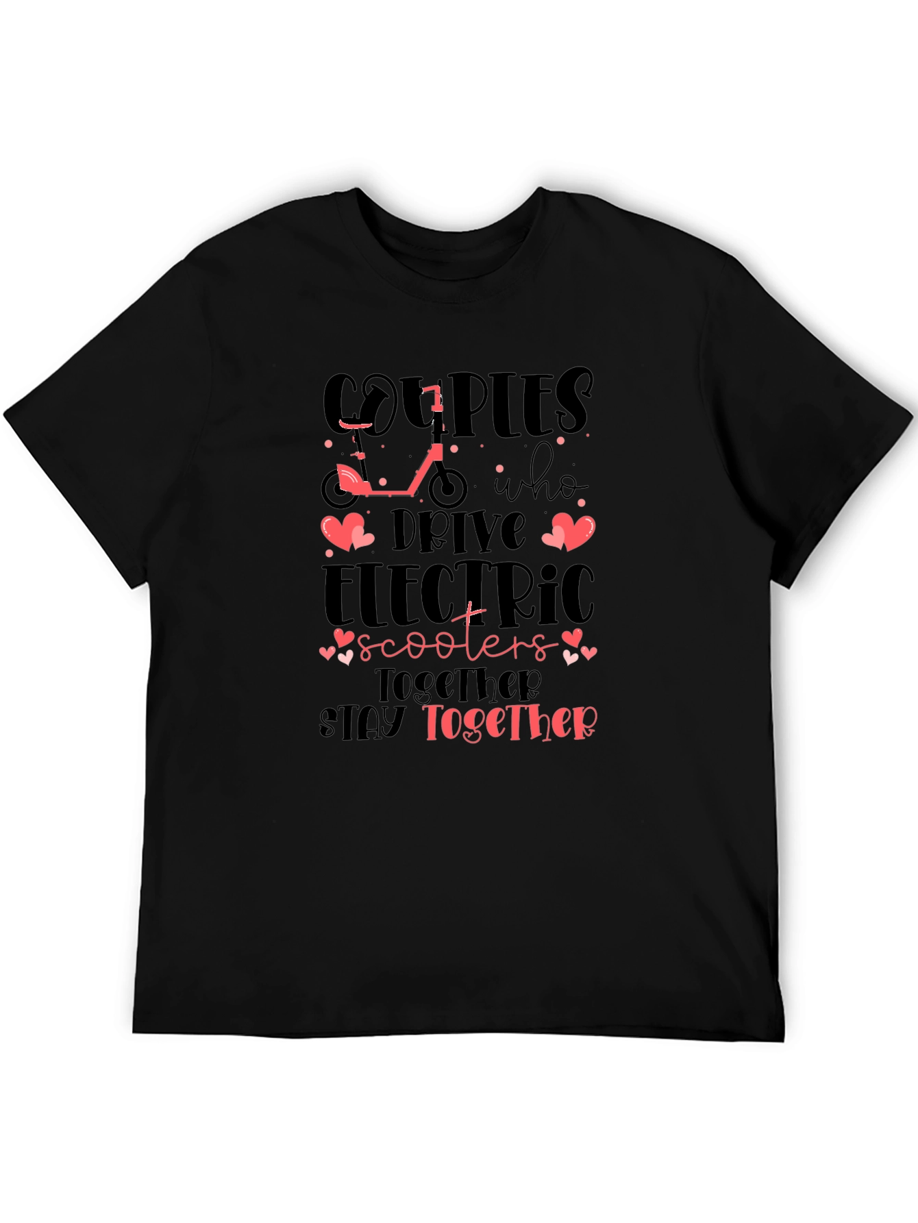 Couples Electric Scooter T-Shirt - Together Forever!