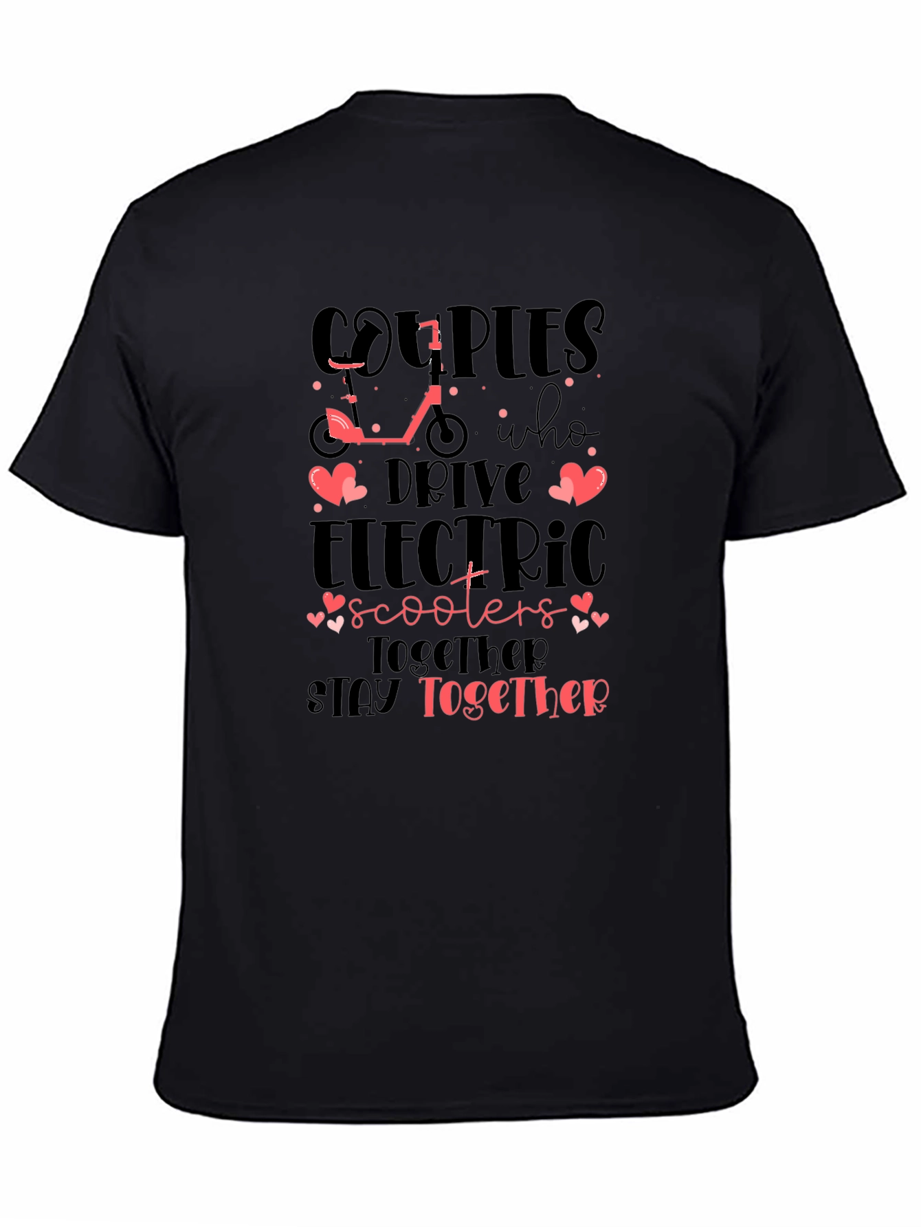 Couples Electric Scooter T-Shirt - Together Forever!