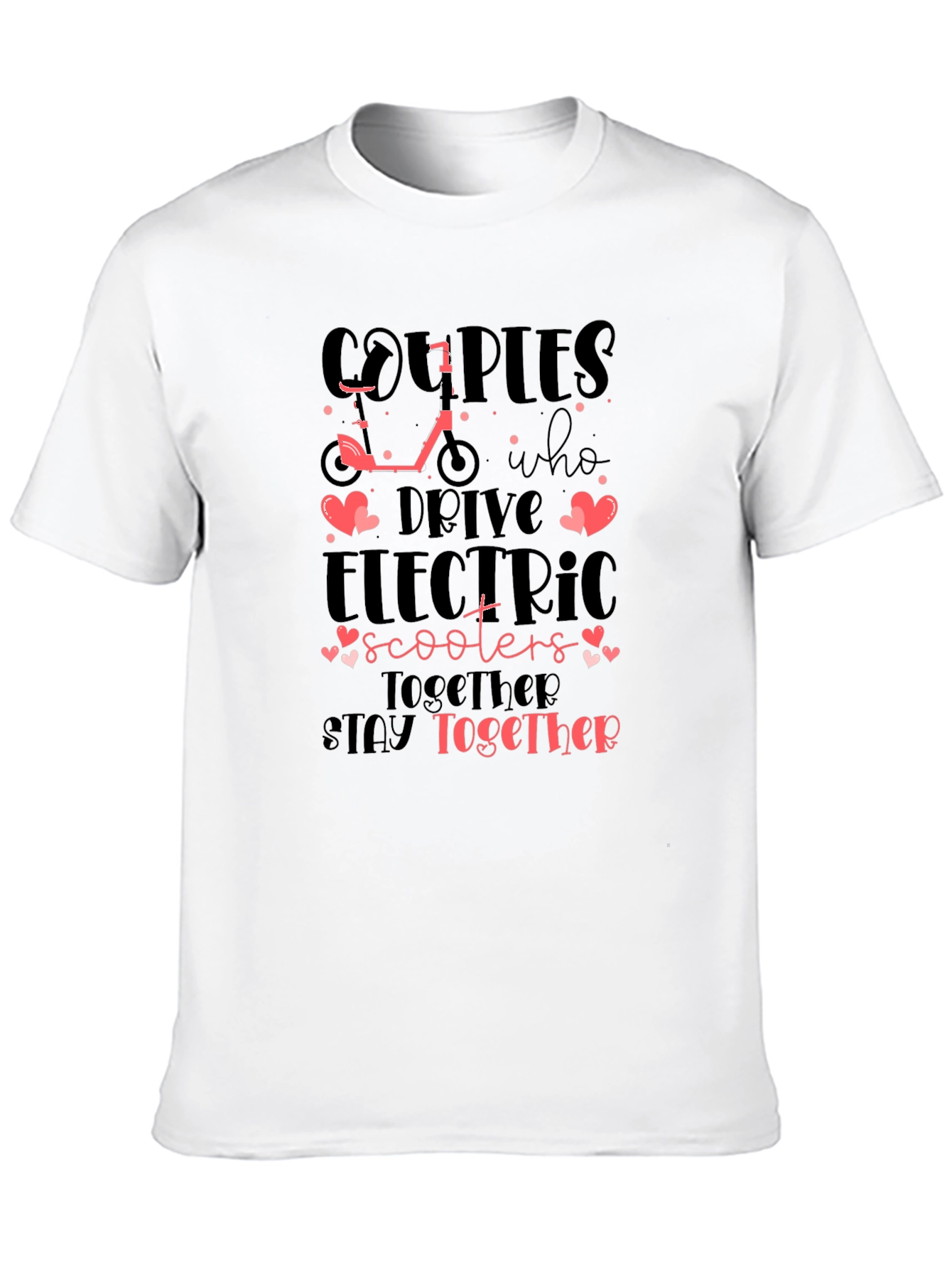 Couples Electric Scooter T-Shirt - Together Forever!
