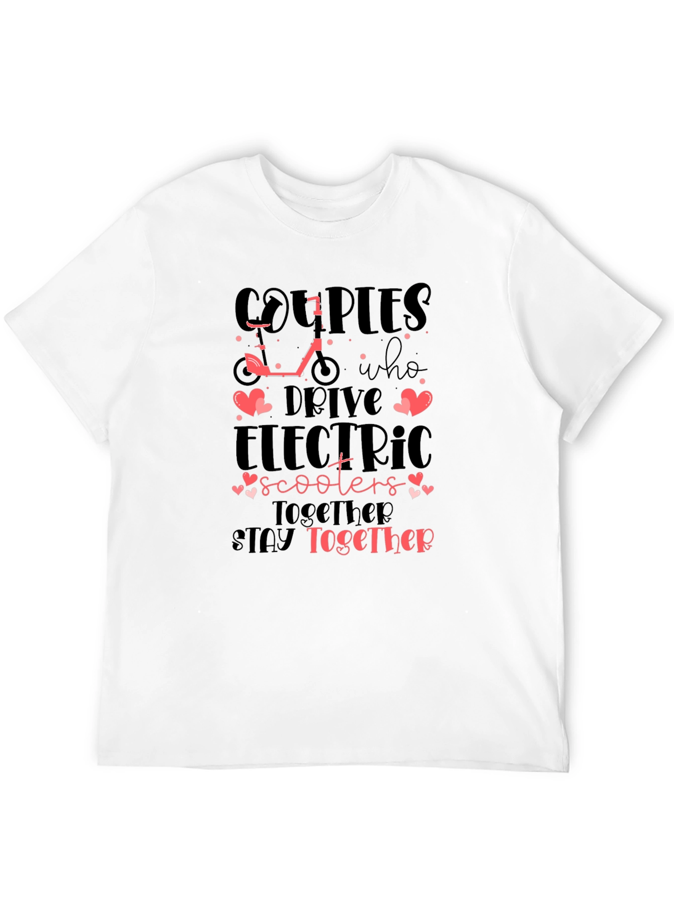 Couples Electric Scooter T-Shirt - Together Forever!