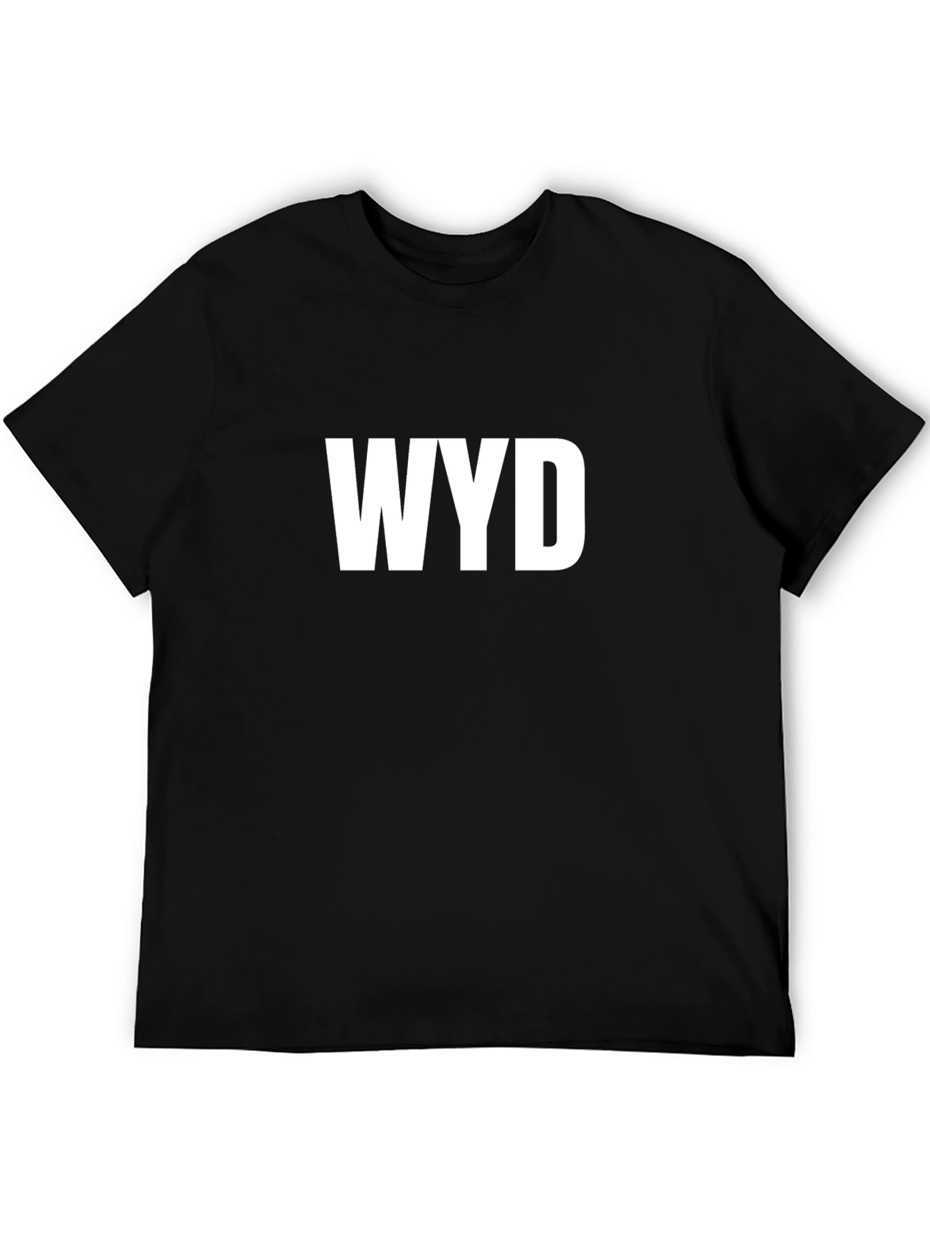 WYD Graphic T-Shirt - Black Crew Neck Tee