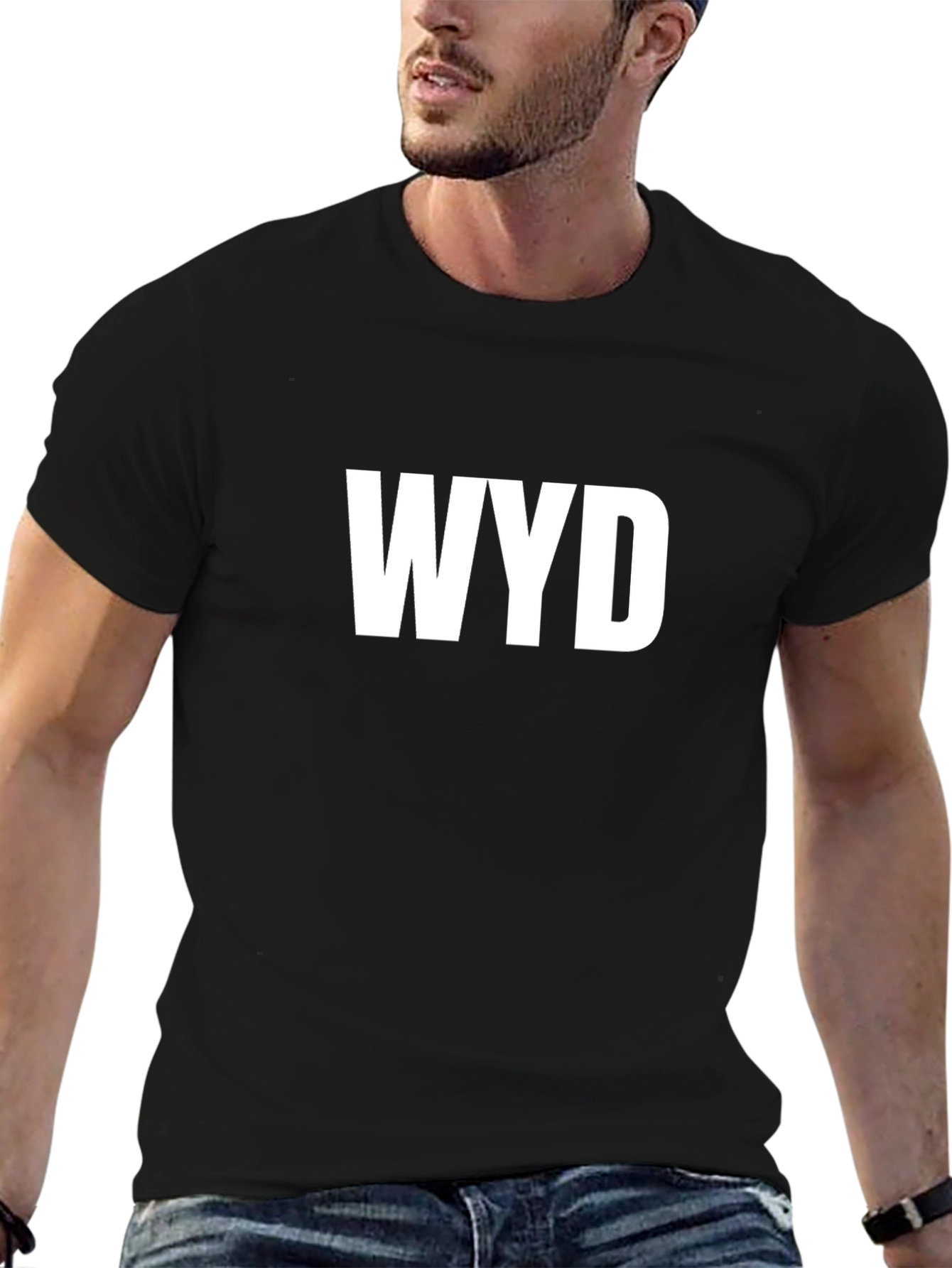 WYD Graphic T-Shirt - Black Crew Neck Tee