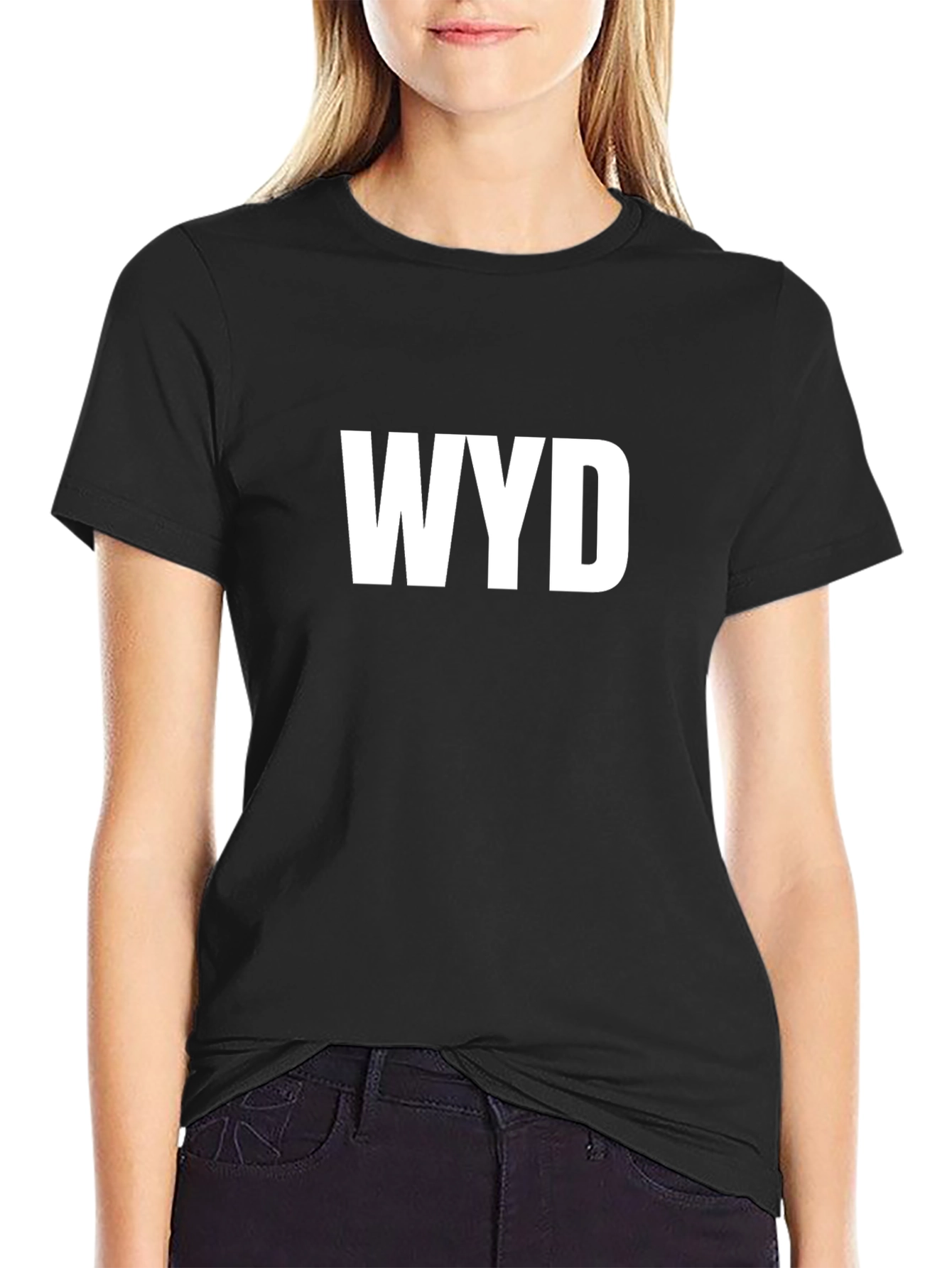 WYD Graphic T-Shirt - Black Crew Neck Tee