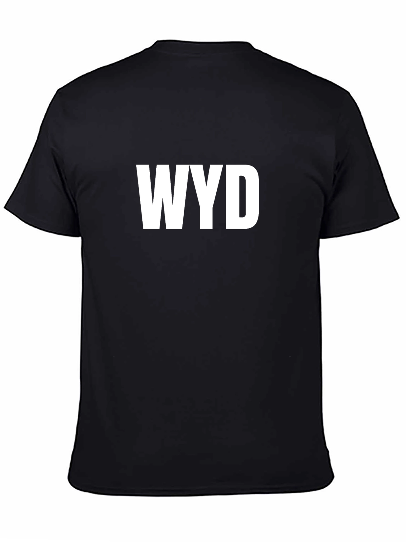 WYD Graphic T-Shirt - Black Crew Neck Tee