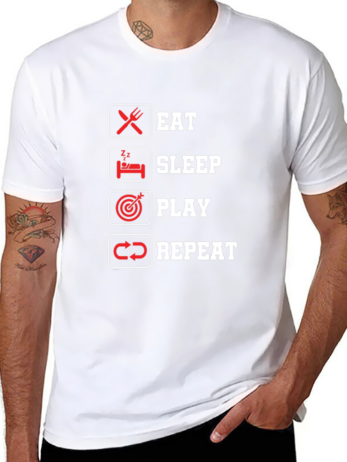 Eat Sleep Play Repeat T-Shirt - Gamer Lifestyle