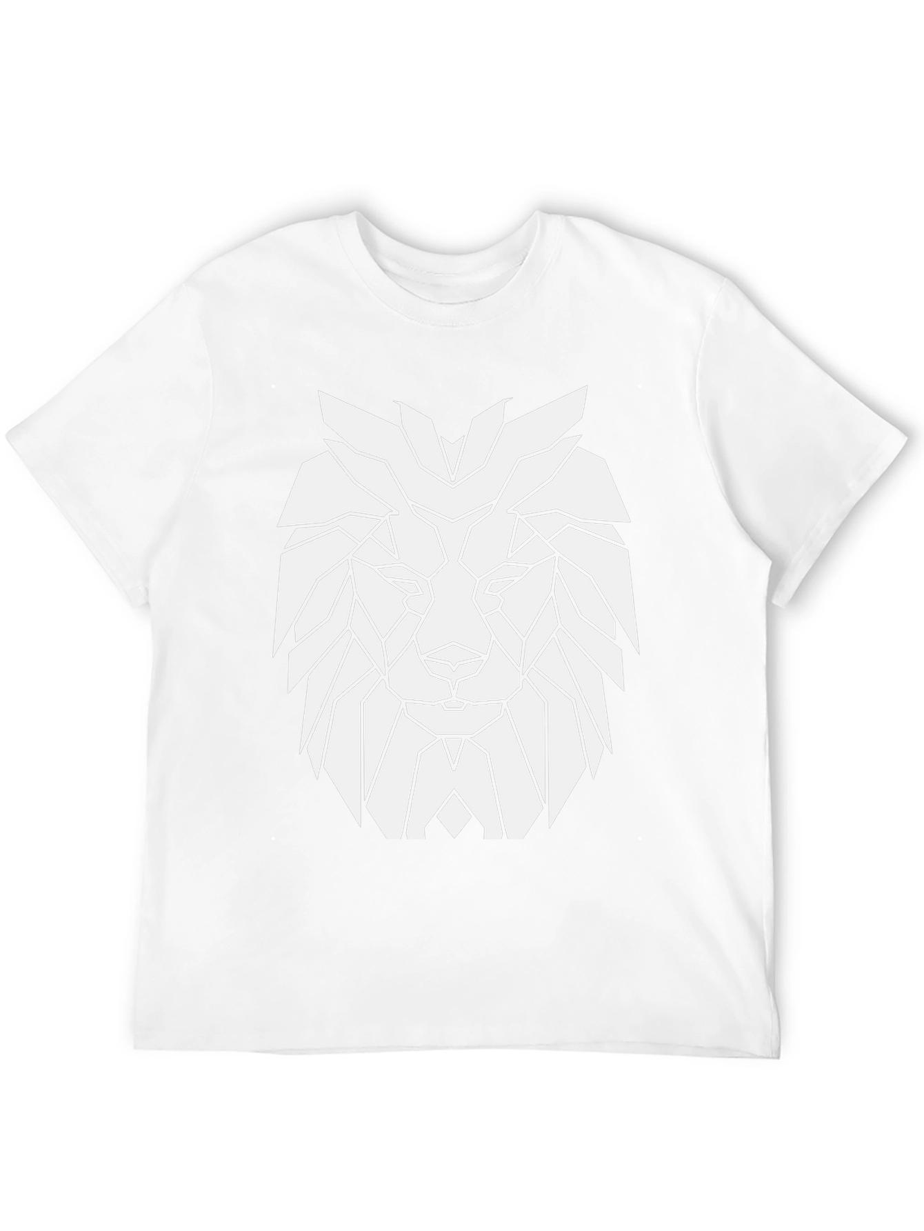 Geometric Lion Graphic Tee - Modern Streetwear