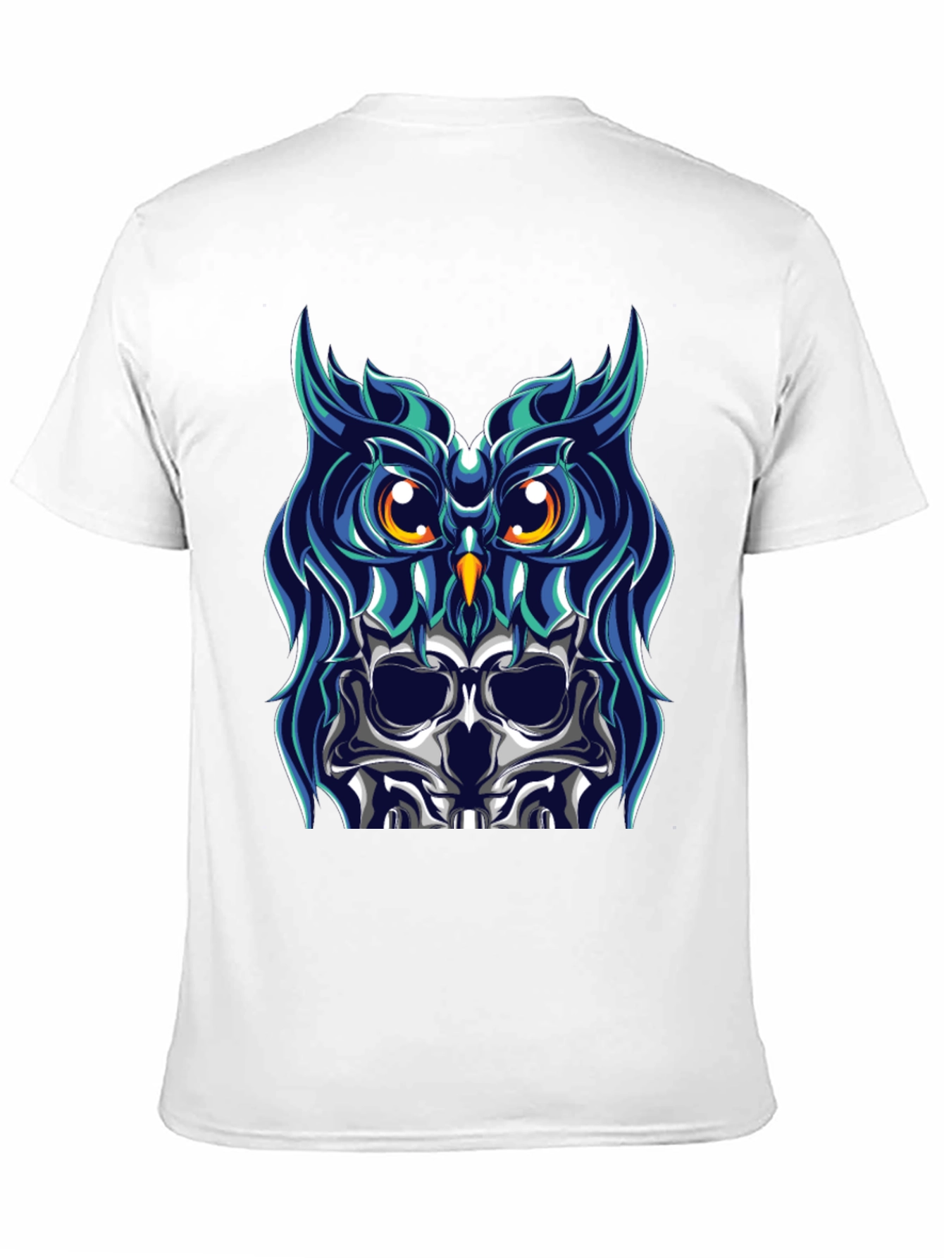 Owl Skull Graphic Tee - Black T-Shirt