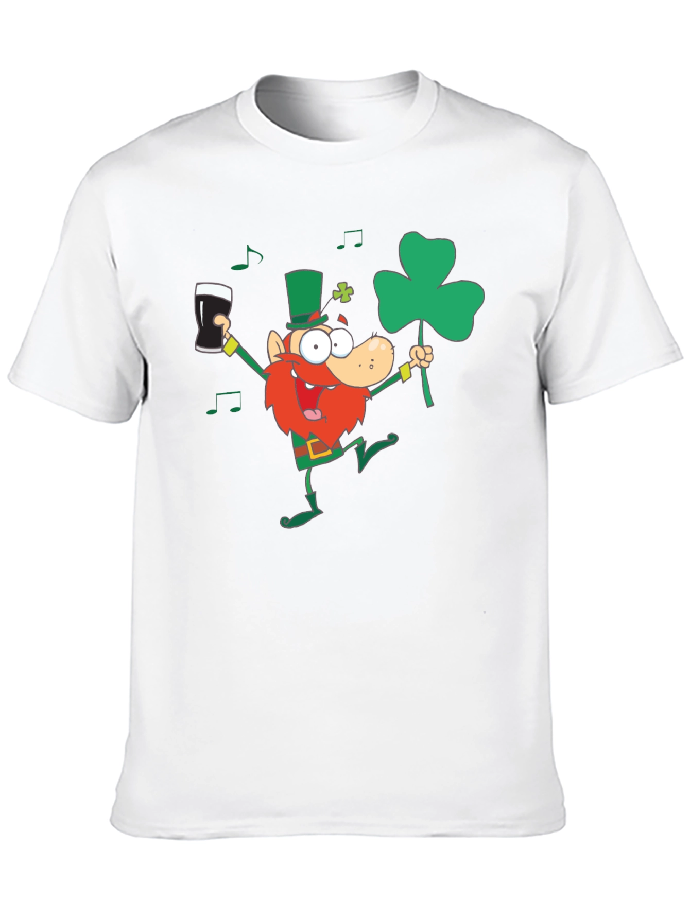 St Patricks Day Leprechaun Graphic Tee - Black