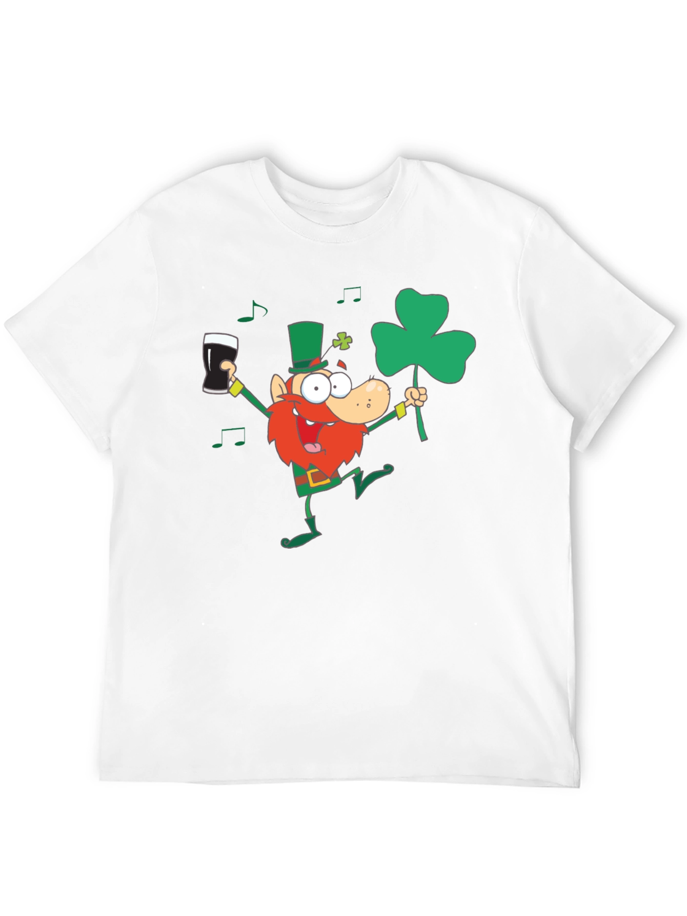 St Patricks Day Leprechaun Graphic Tee - Black