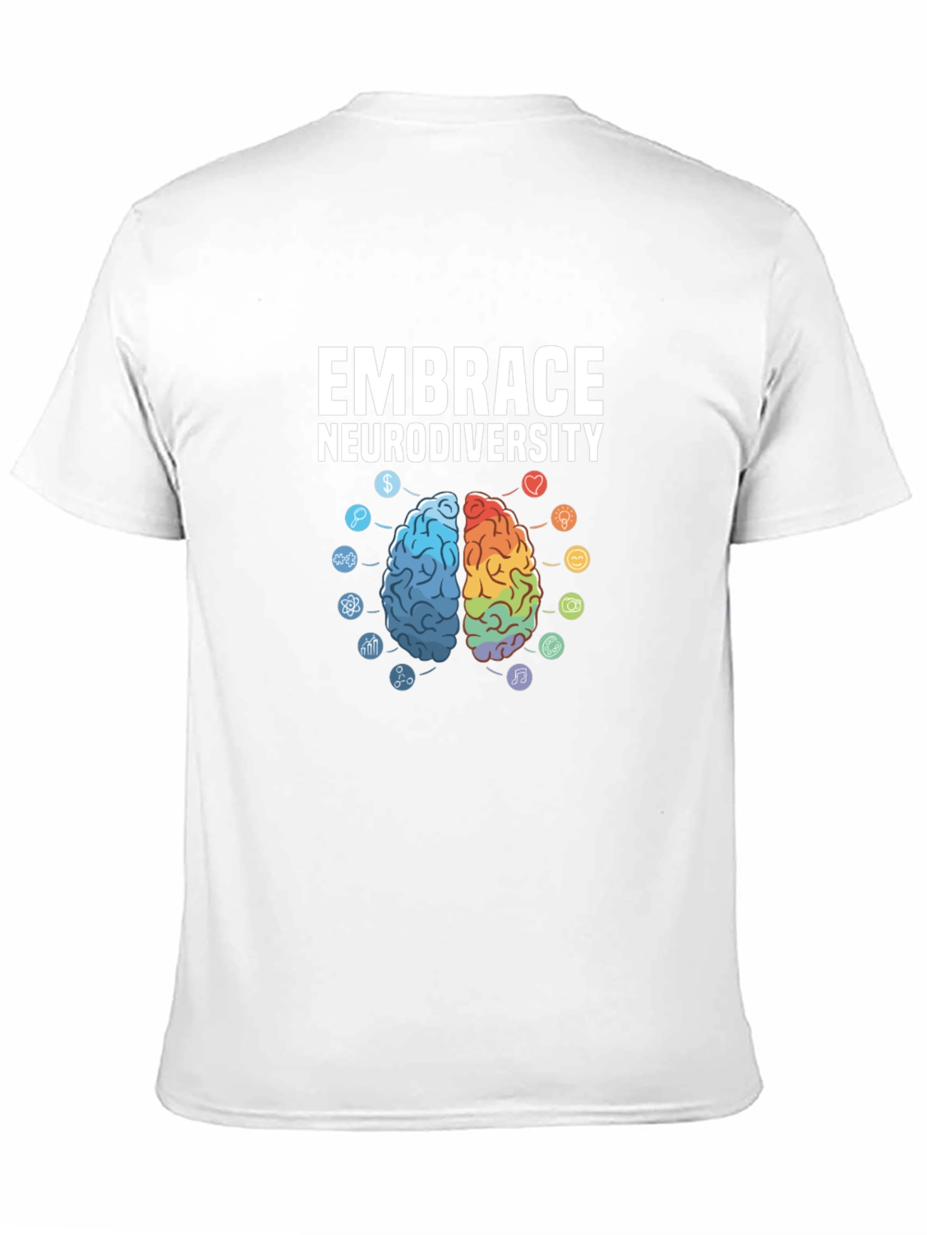 Embrace Neurodiversity T-Shirt: Brain Graphic Tee