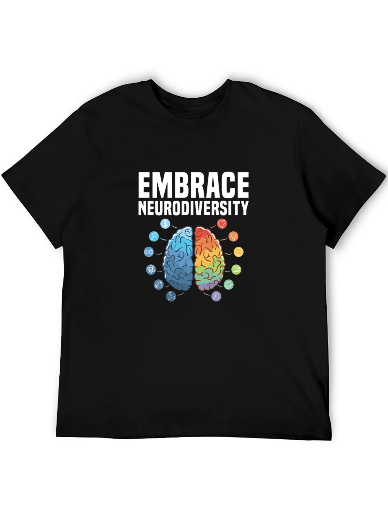 Embrace Neurodiversity T-Shirt: Brain Graphic Tee