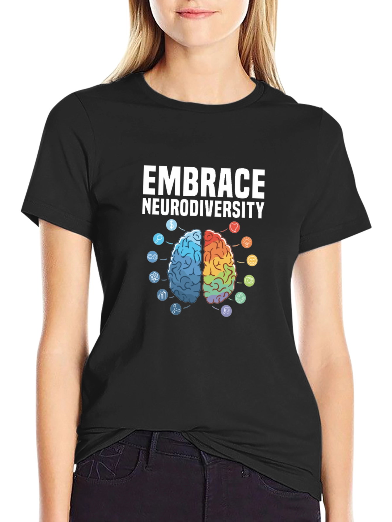 Embrace Neurodiversity T-Shirt: Brain Graphic Tee