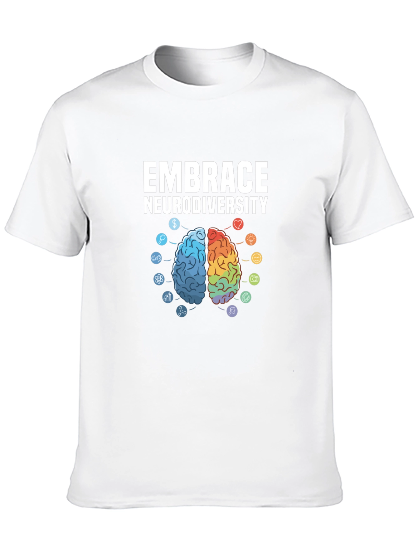 Embrace Neurodiversity T-Shirt: Brain Graphic Tee