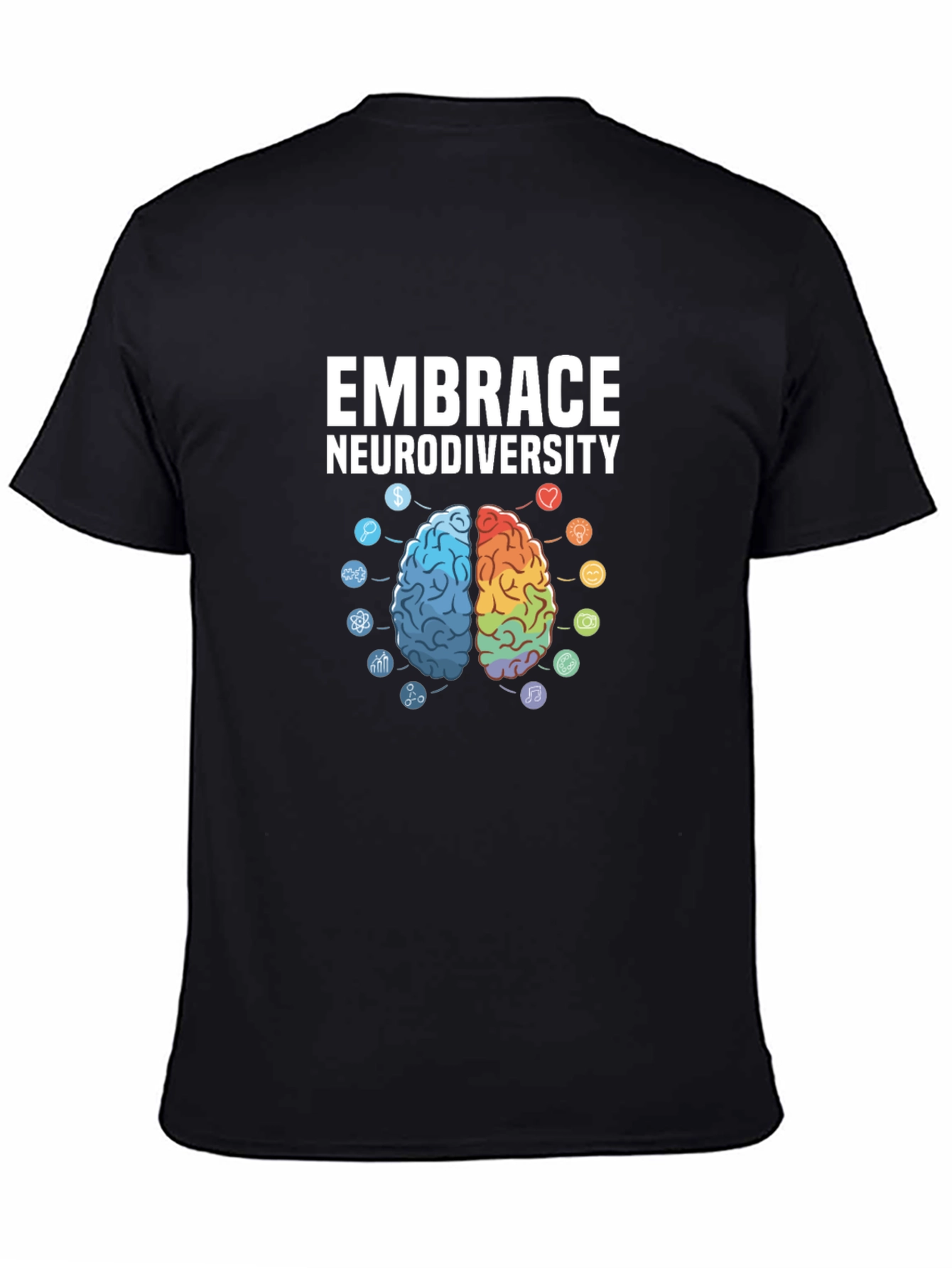 Embrace Neurodiversity T-Shirt: Brain Graphic Tee