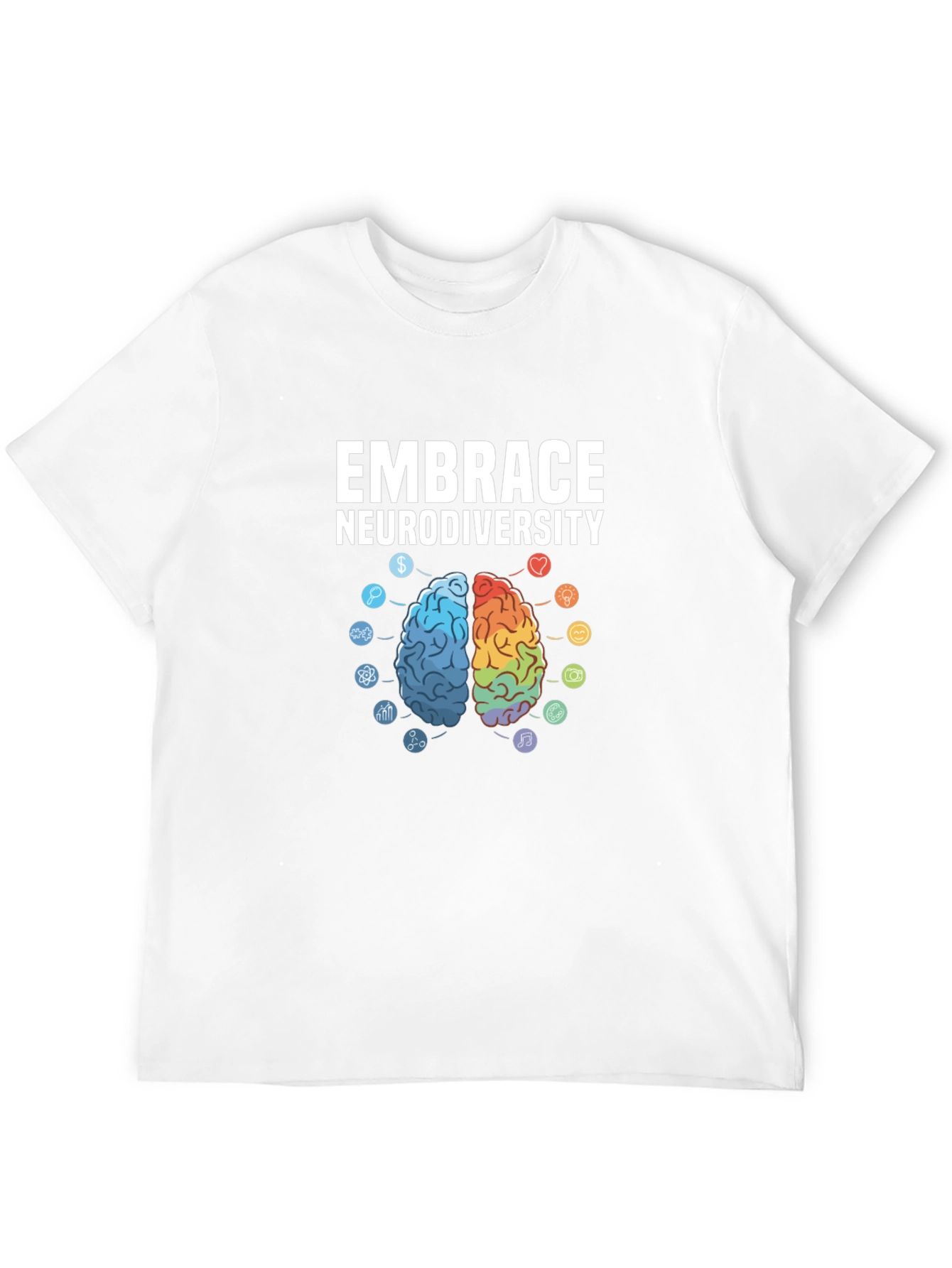 Embrace Neurodiversity T-Shirt: Brain Graphic Tee