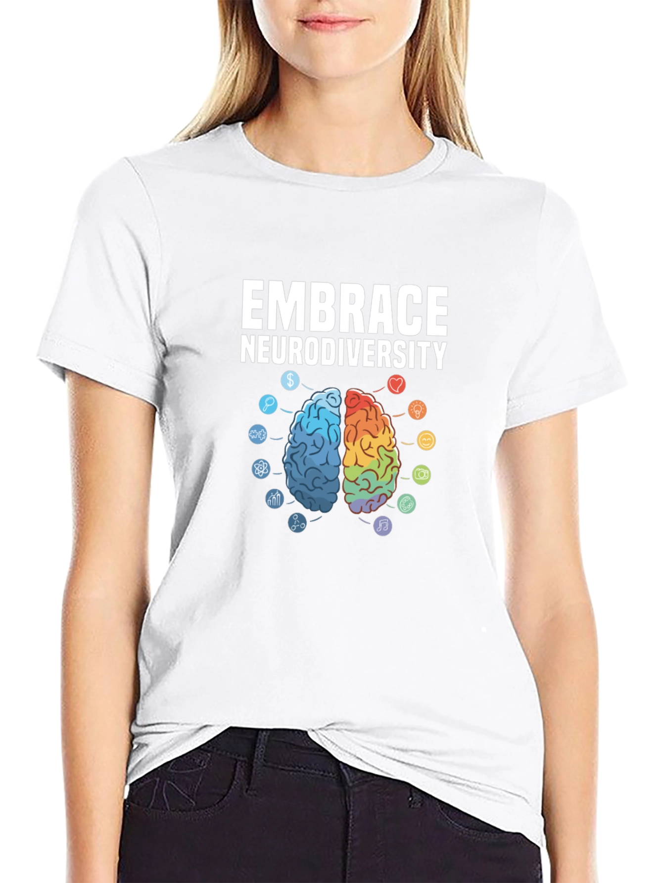 Embrace Neurodiversity T-Shirt: Brain Graphic Tee