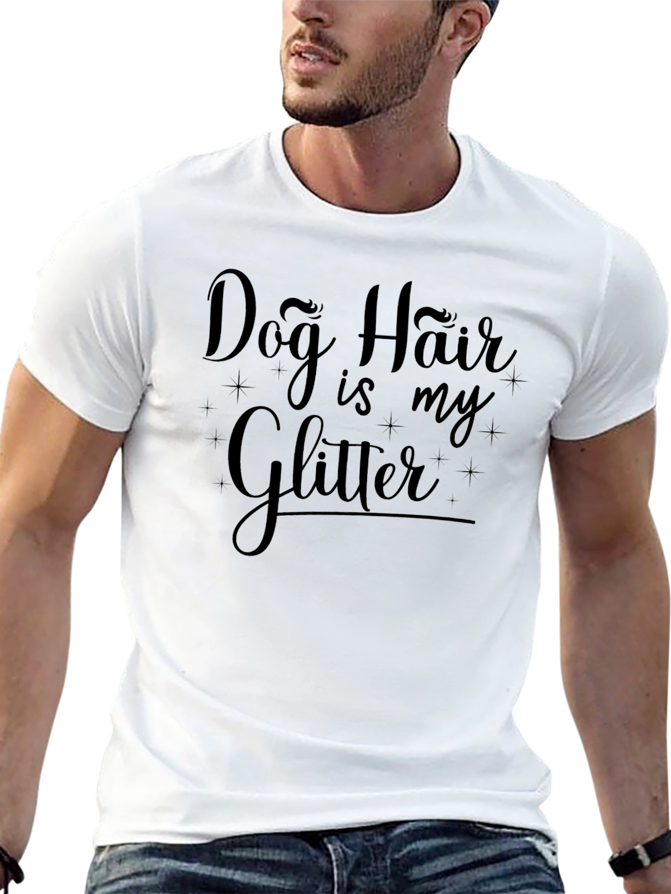 Dog Hair Is My Glitter Black T-Shirt
