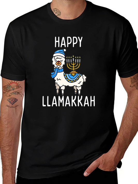 Happy Llamakkah T-Shirt: Hanukkah Llama Tee