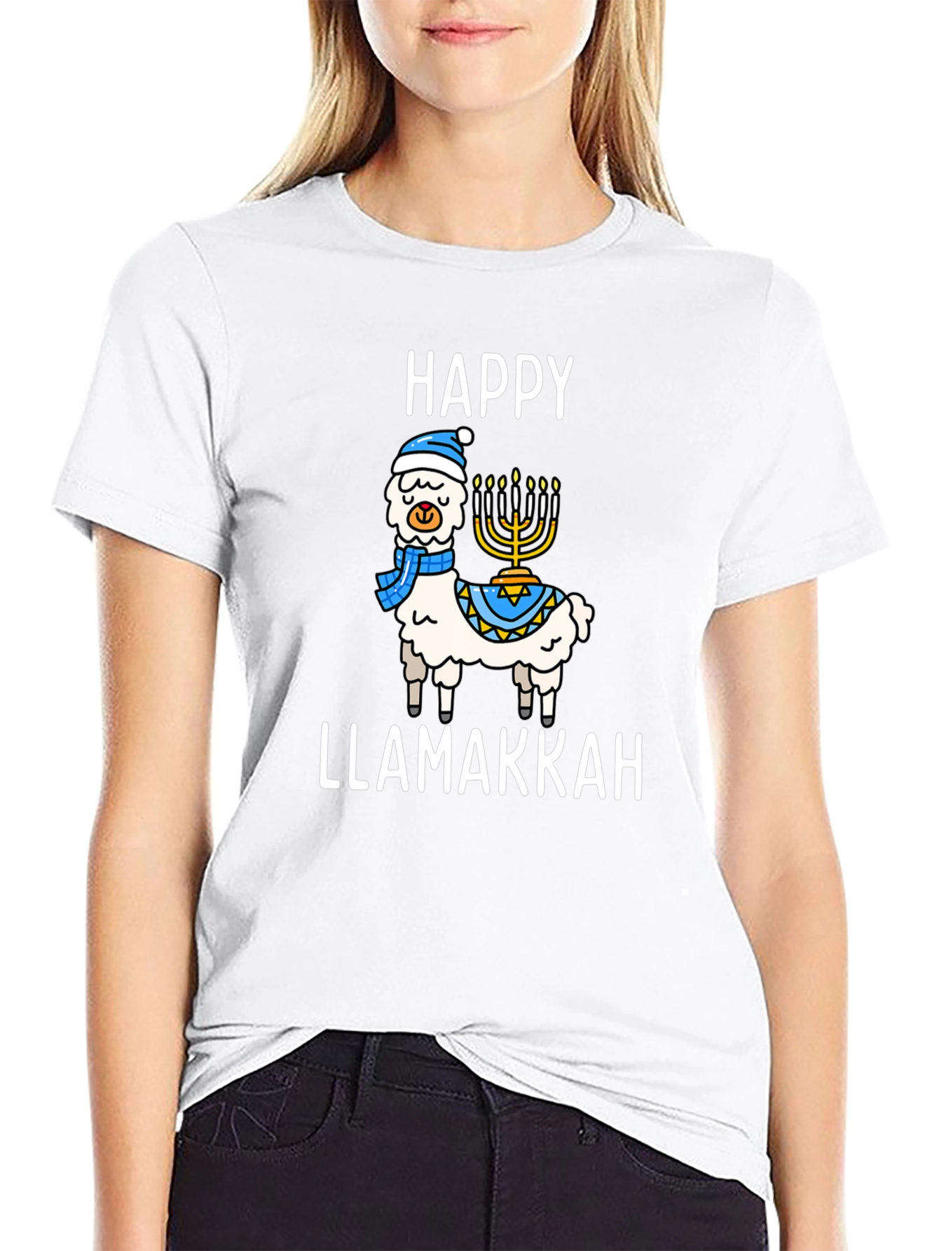 Happy Llamakkah T-Shirt: Hanukkah Llama Tee