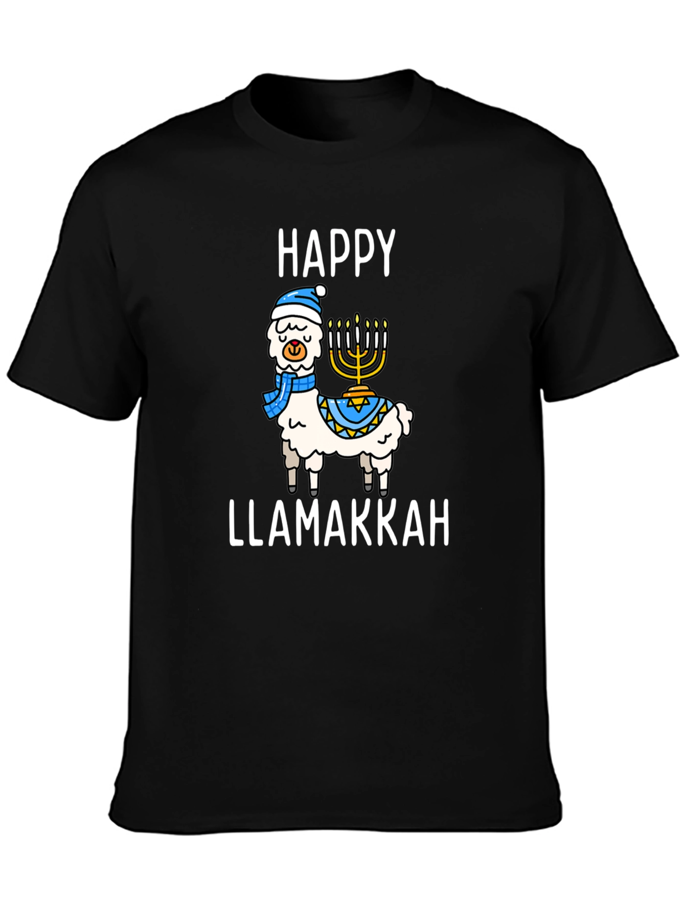 Happy Llamakkah T-Shirt: Hanukkah Llama Tee