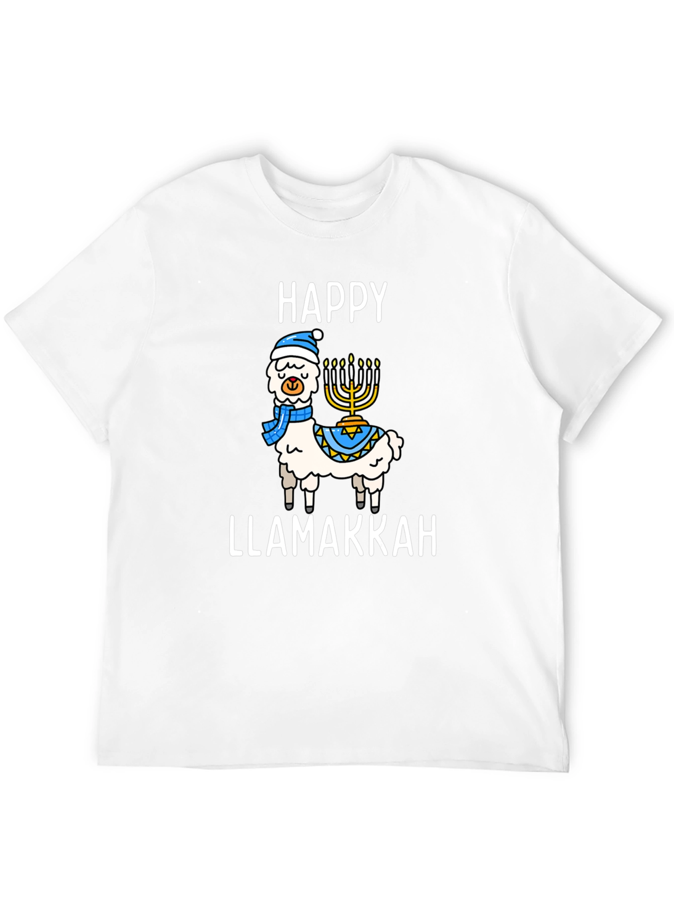 Happy Llamakkah T-Shirt: Hanukkah Llama Tee