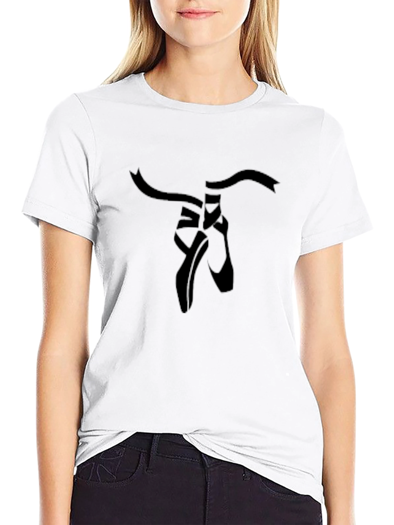 Ballet Shoe Tee - Dancers Black T-Shirt