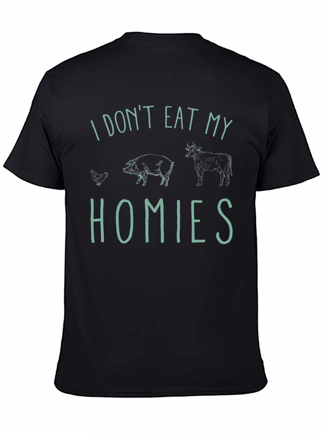 Vegan I Dont Eat My Homies Graphic T-Shirt