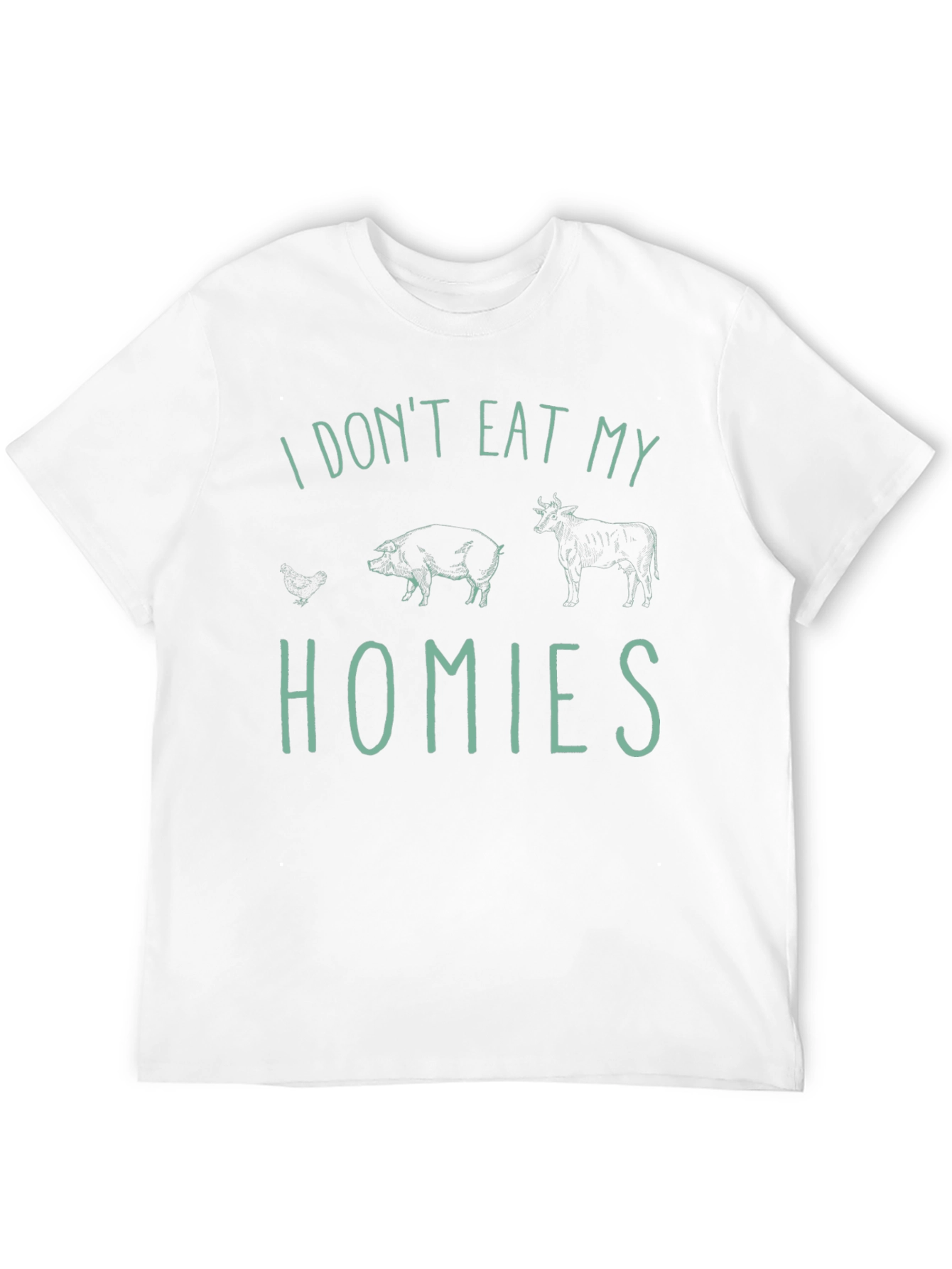Vegan I Dont Eat My Homies Graphic T-Shirt