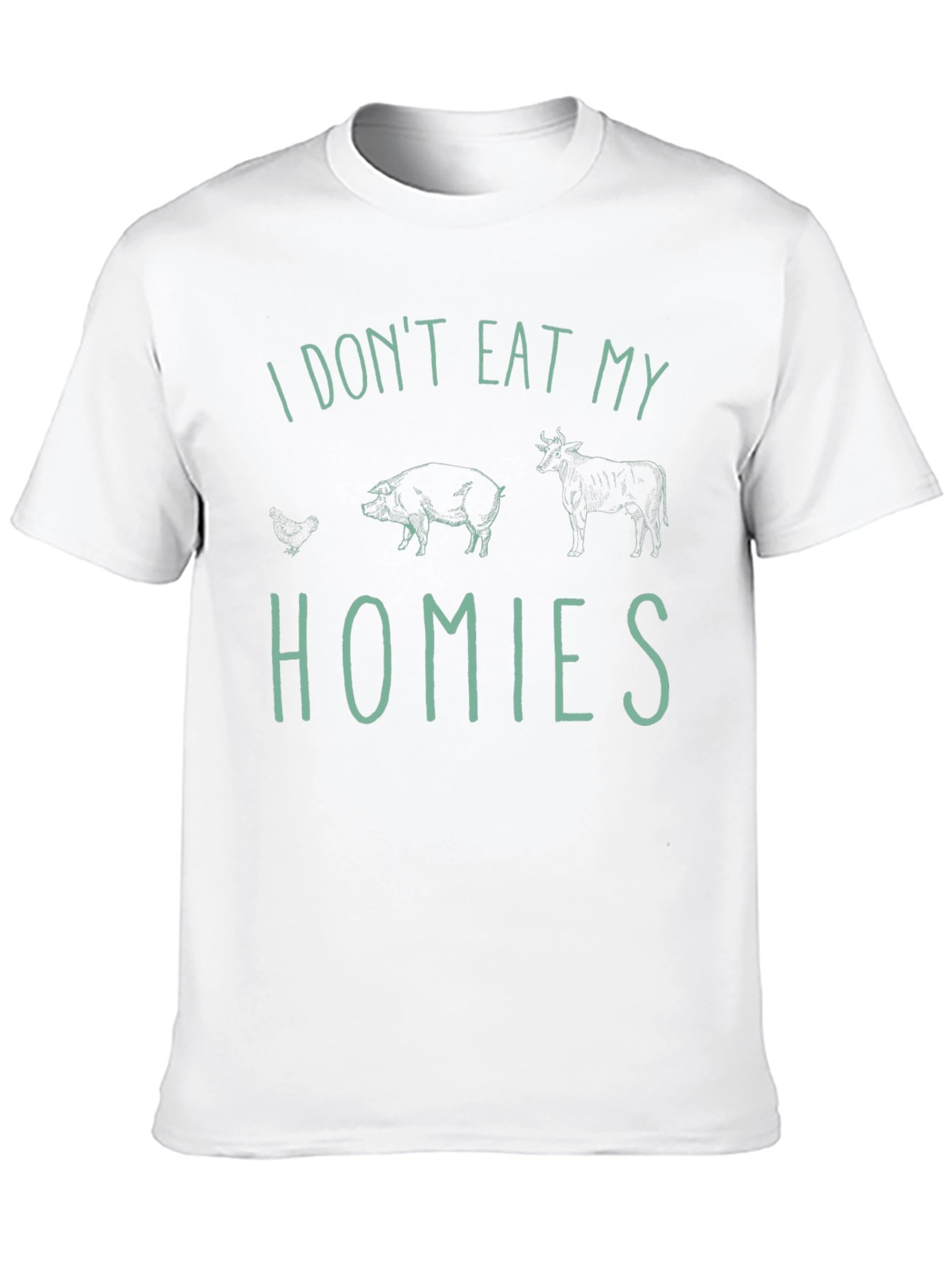 Vegan I Dont Eat My Homies Graphic T-Shirt