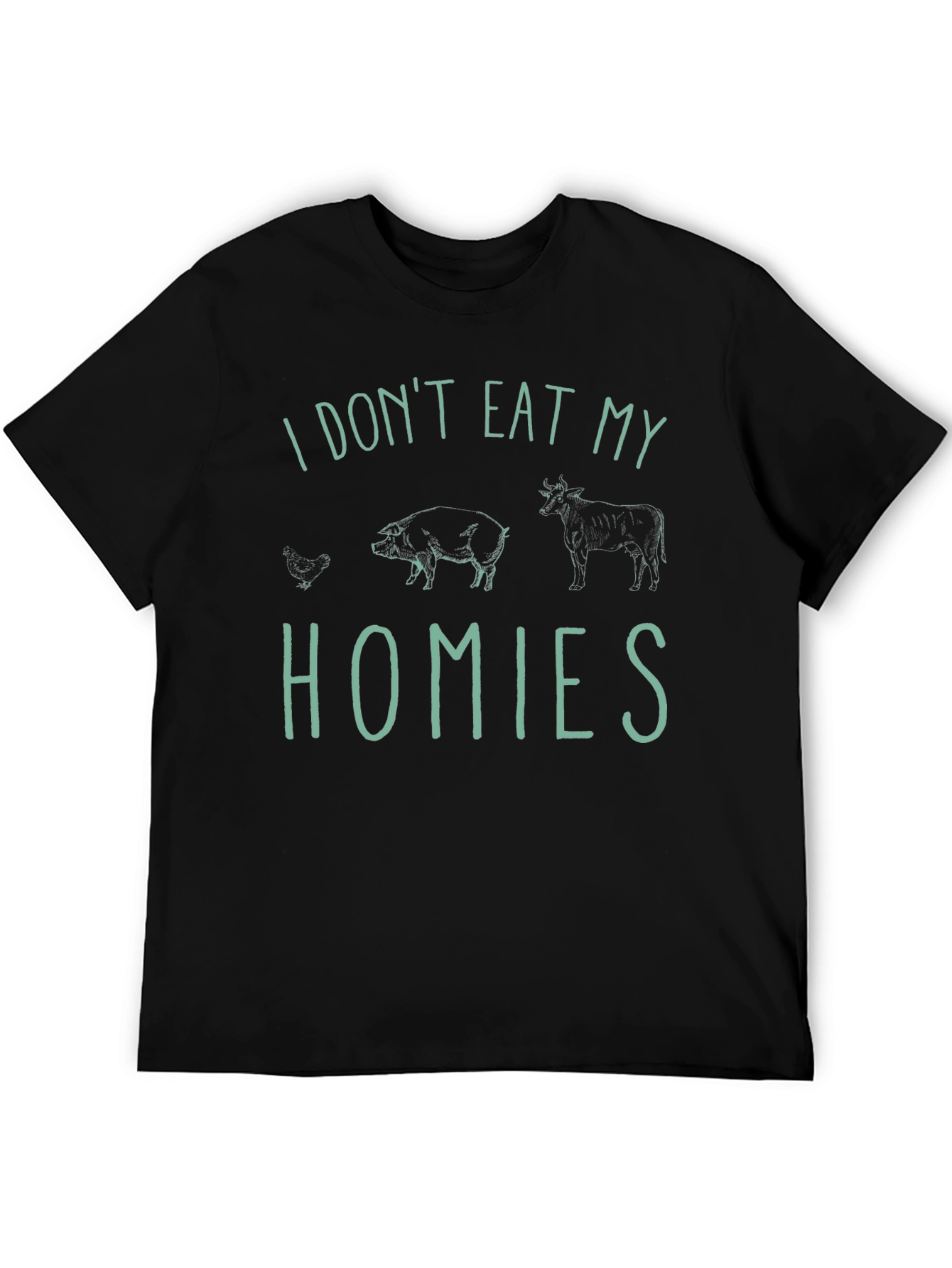 Vegan I Dont Eat My Homies Graphic T-Shirt