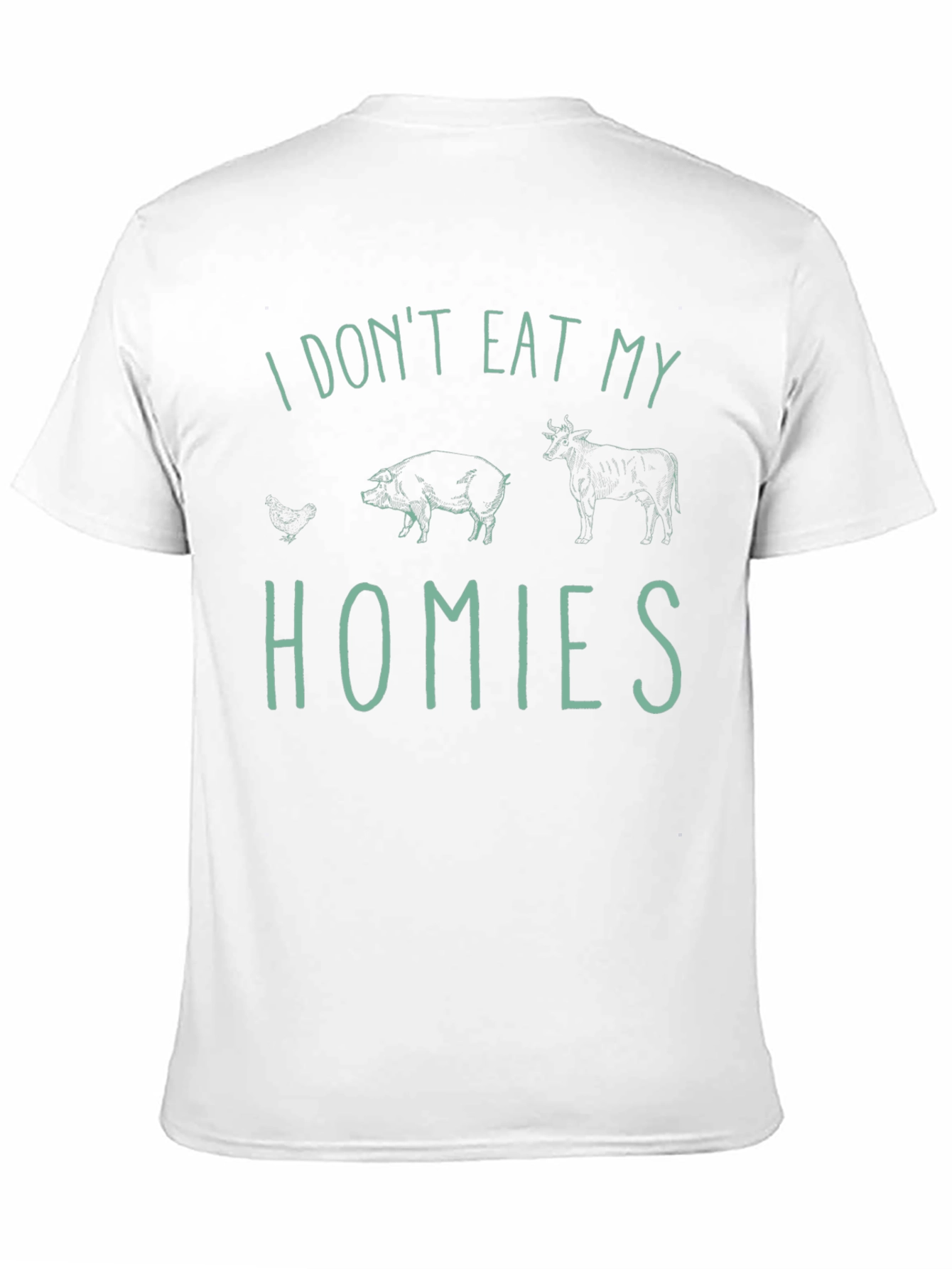 Vegan I Dont Eat My Homies Graphic T-Shirt