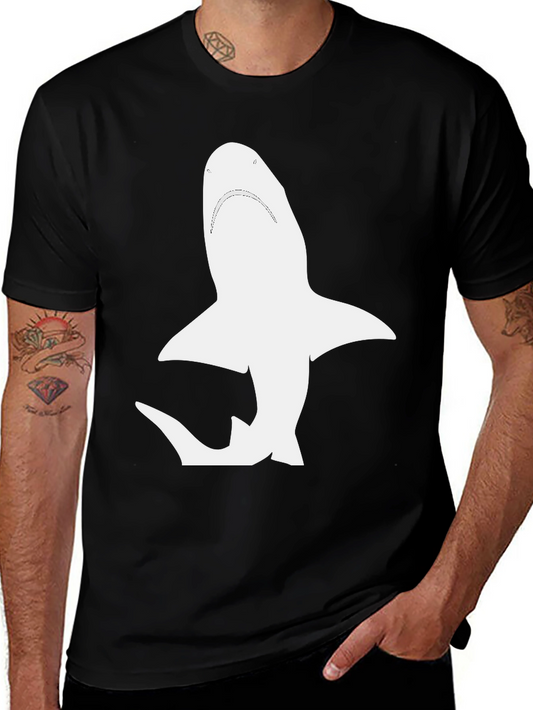 Shark Graphic Black T-Shirt - Mens Casual Wear