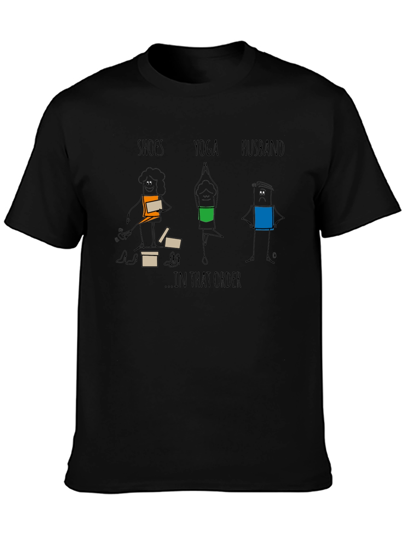 Shoes Yoga Husband T-Shirt - Black Graphic Tee