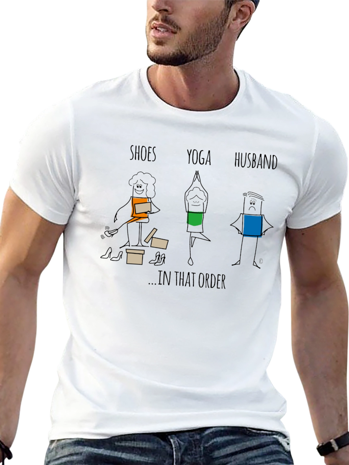 Shoes Yoga Husband T-Shirt - Black Graphic Tee