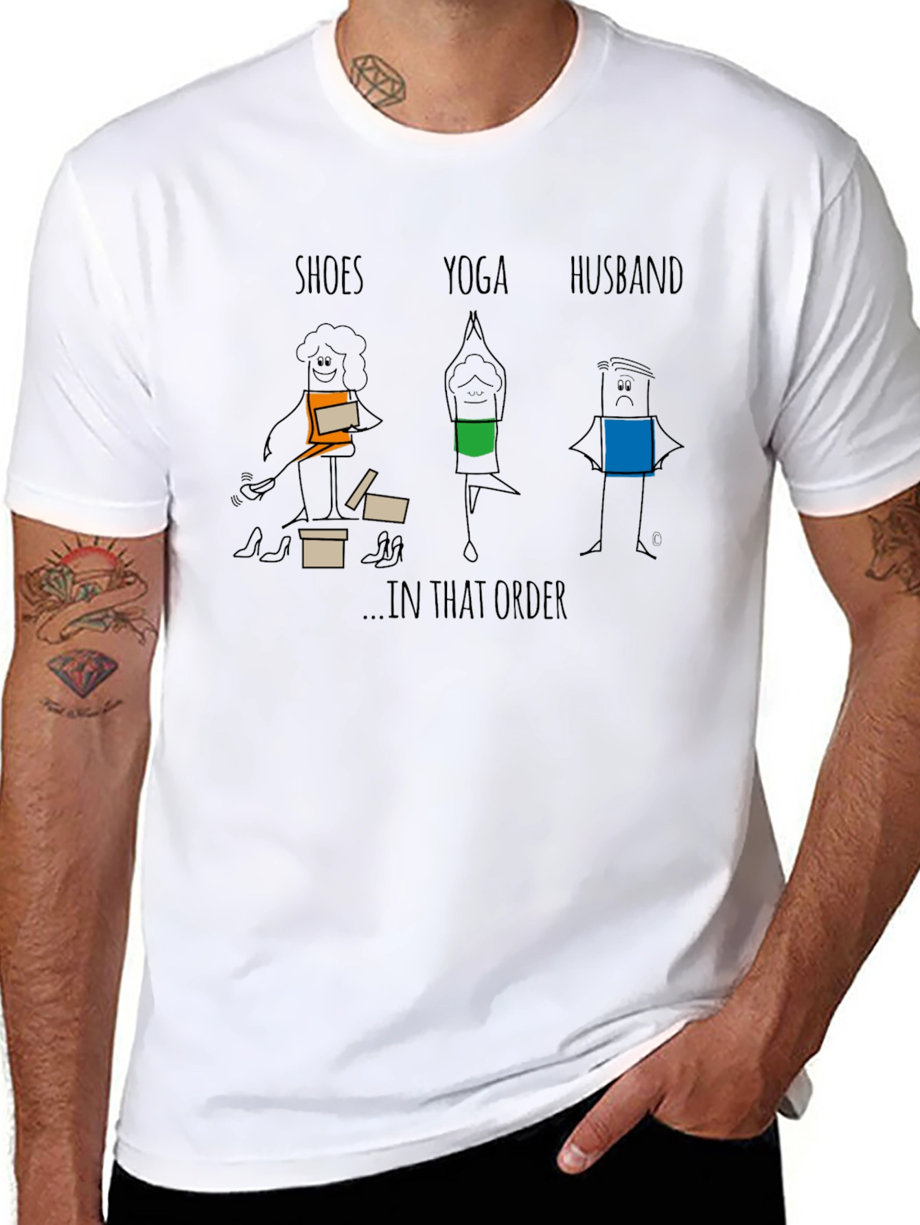 Shoes Yoga Husband T-Shirt - Black Graphic Tee