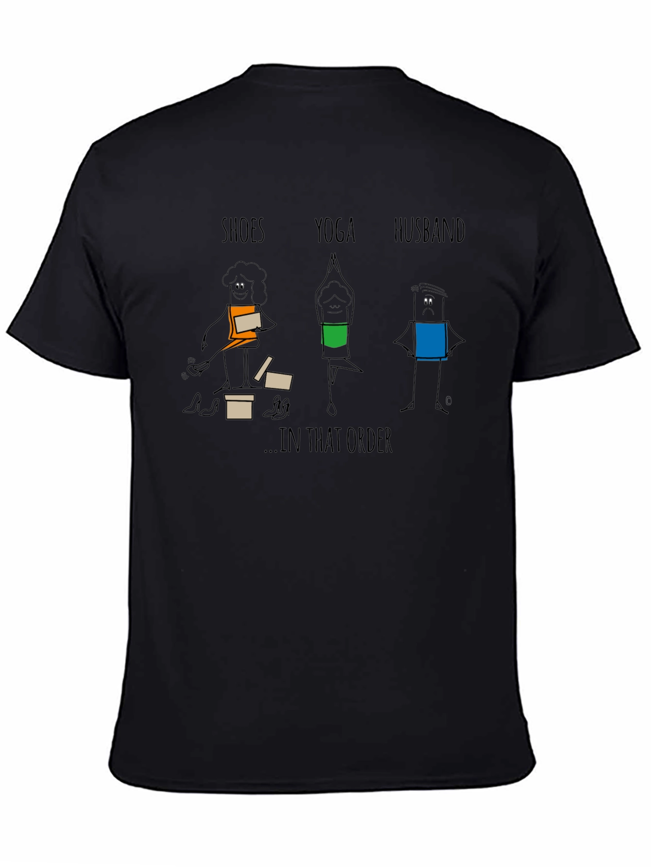 Shoes Yoga Husband T-Shirt - Black Graphic Tee