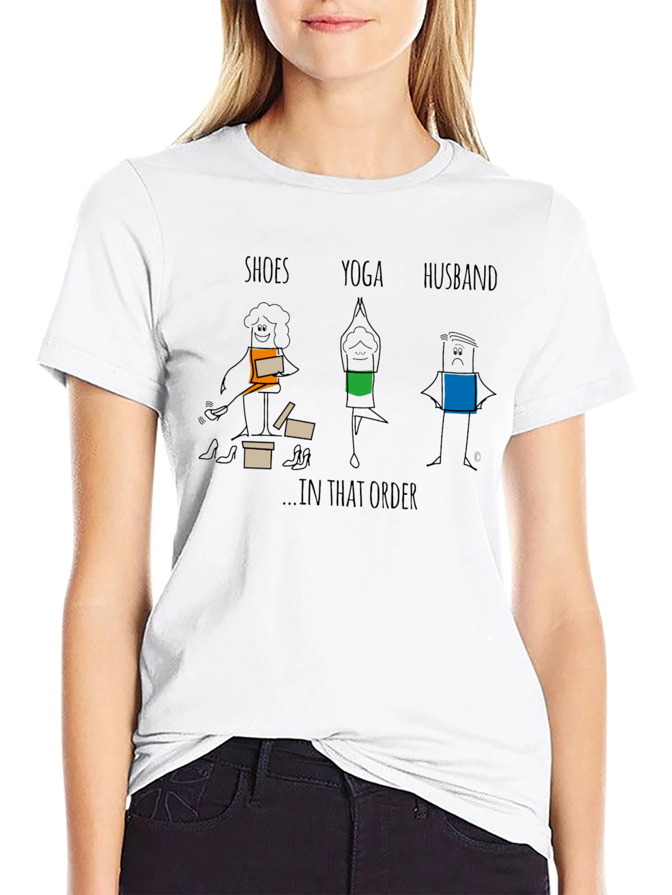 Shoes Yoga Husband T-Shirt - Black Graphic Tee