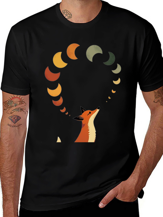 Fox & Moon Phases Graphic Tee