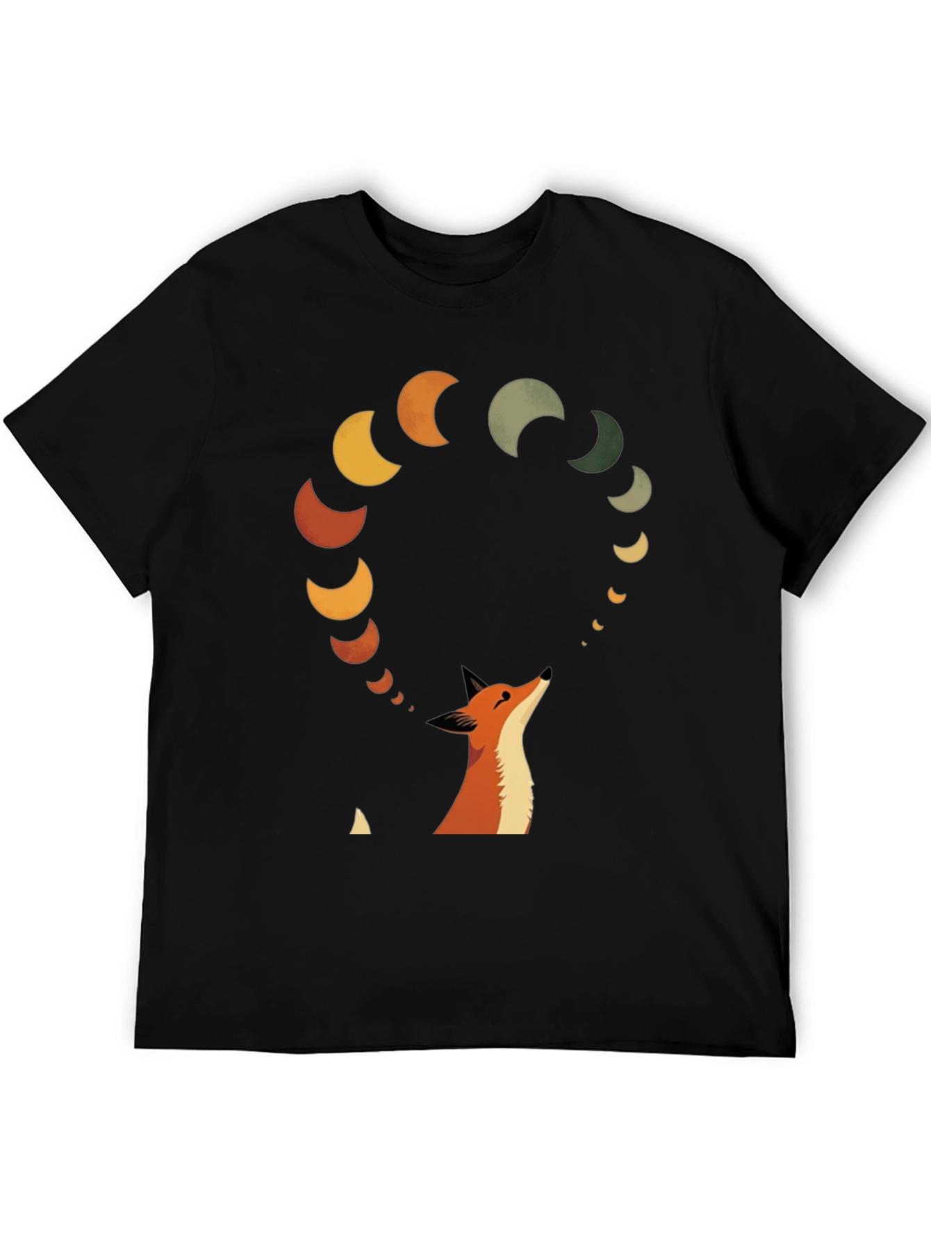 Fox & Moon Phases Graphic Tee