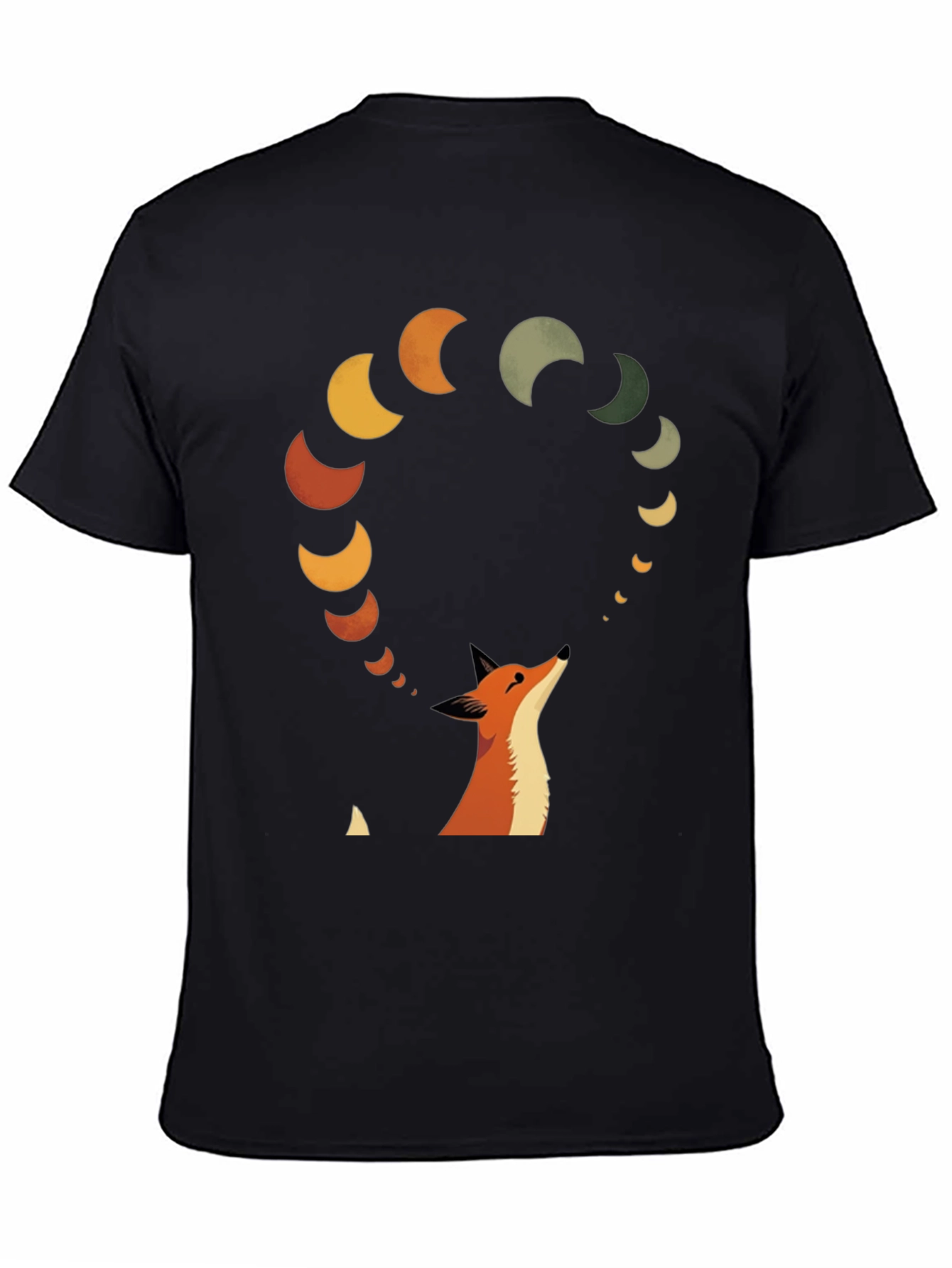Fox & Moon Phases Graphic Tee