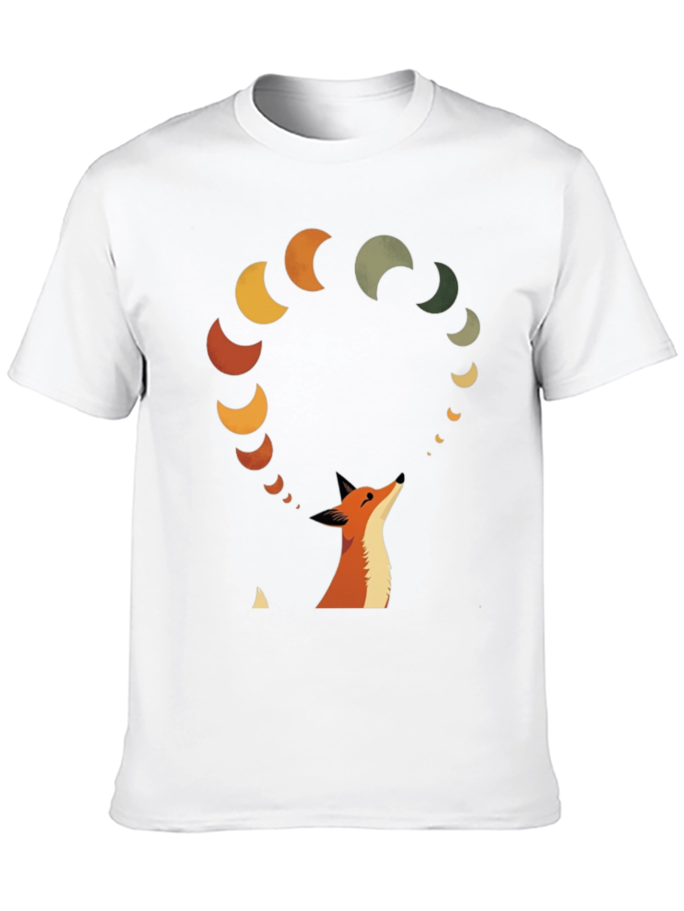 Fox & Moon Phases Graphic Tee